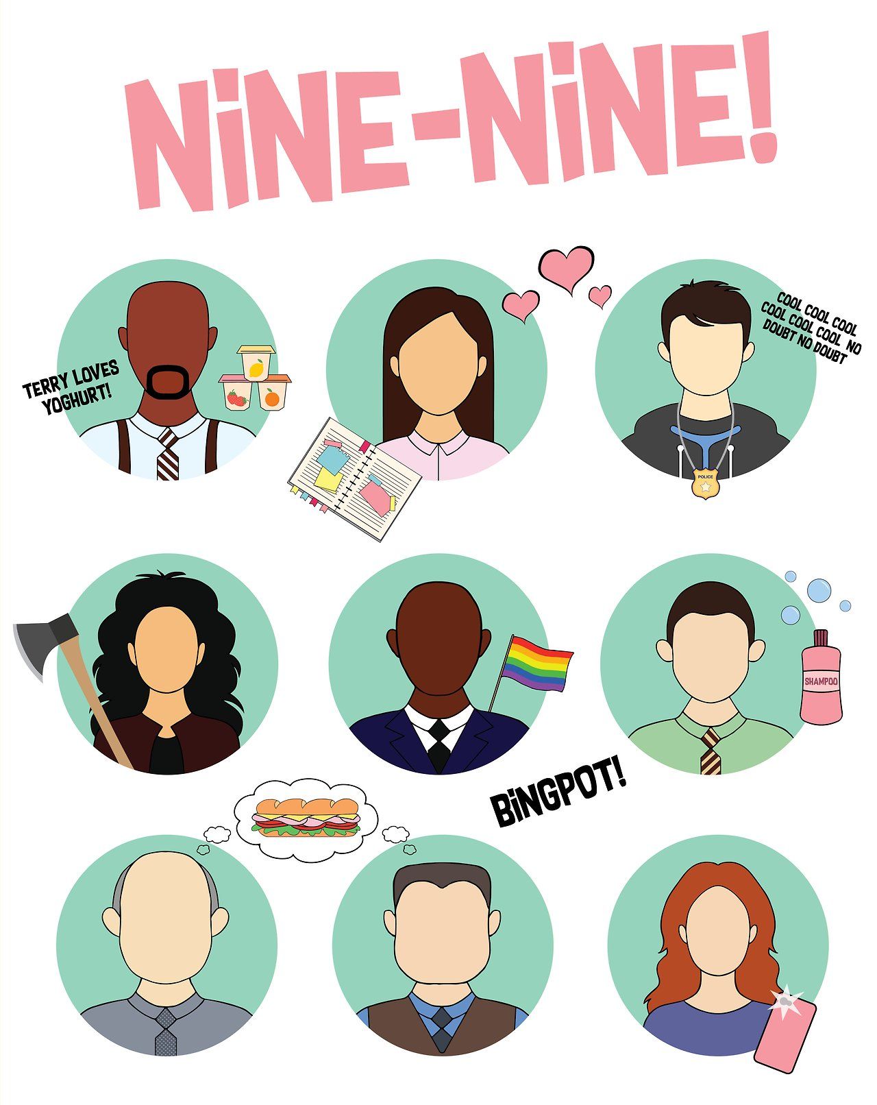 1280x1612 Brooklyn Nine Nine On X: NOICE! The Faces Of The Nine Nine Return SUNDAY At 8:30 7:30c