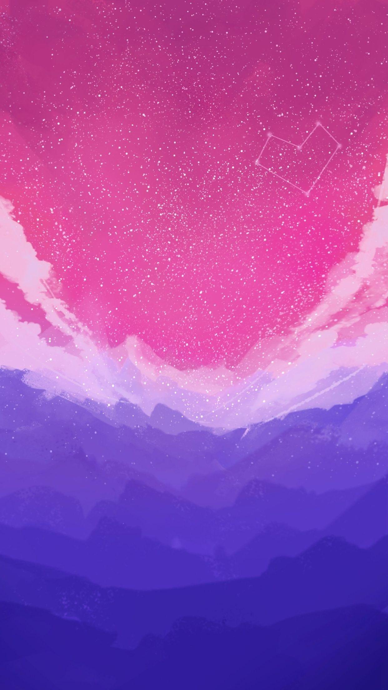 1242x2208 Aesthetic Bi Flag Wallpaper