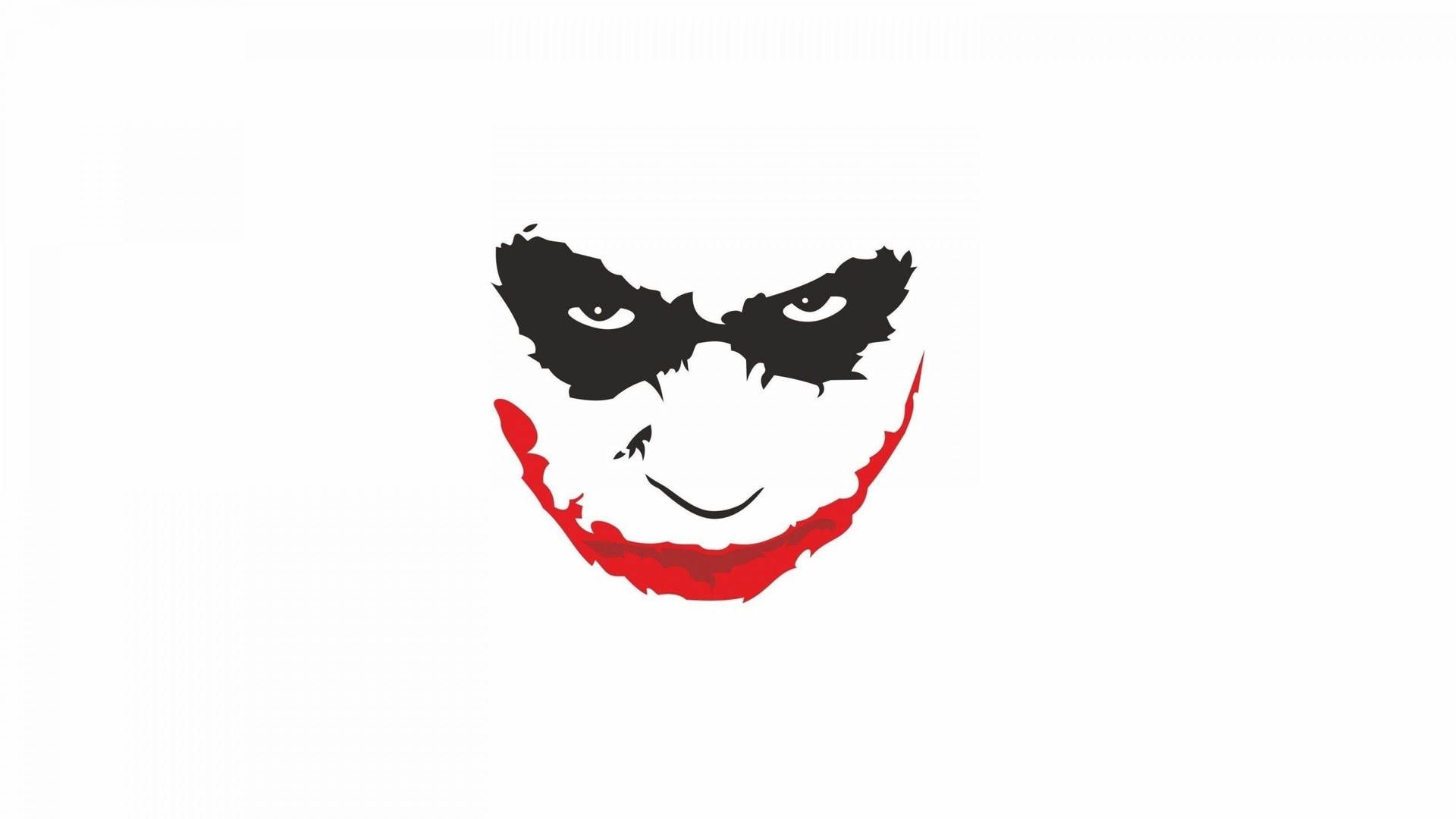 1920x1080 Download Minimalist Joker Mad Smile Wallpaper