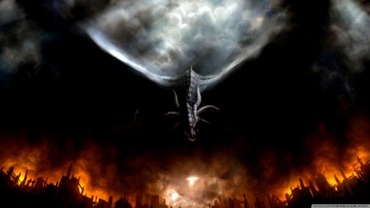 1243x698 Black Dragon Wallpaper