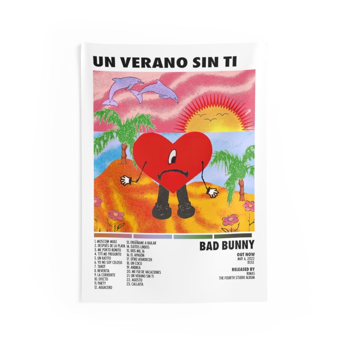 1200x1200 Un Verano Sin Ti Album, Indoor Wall Tapestry