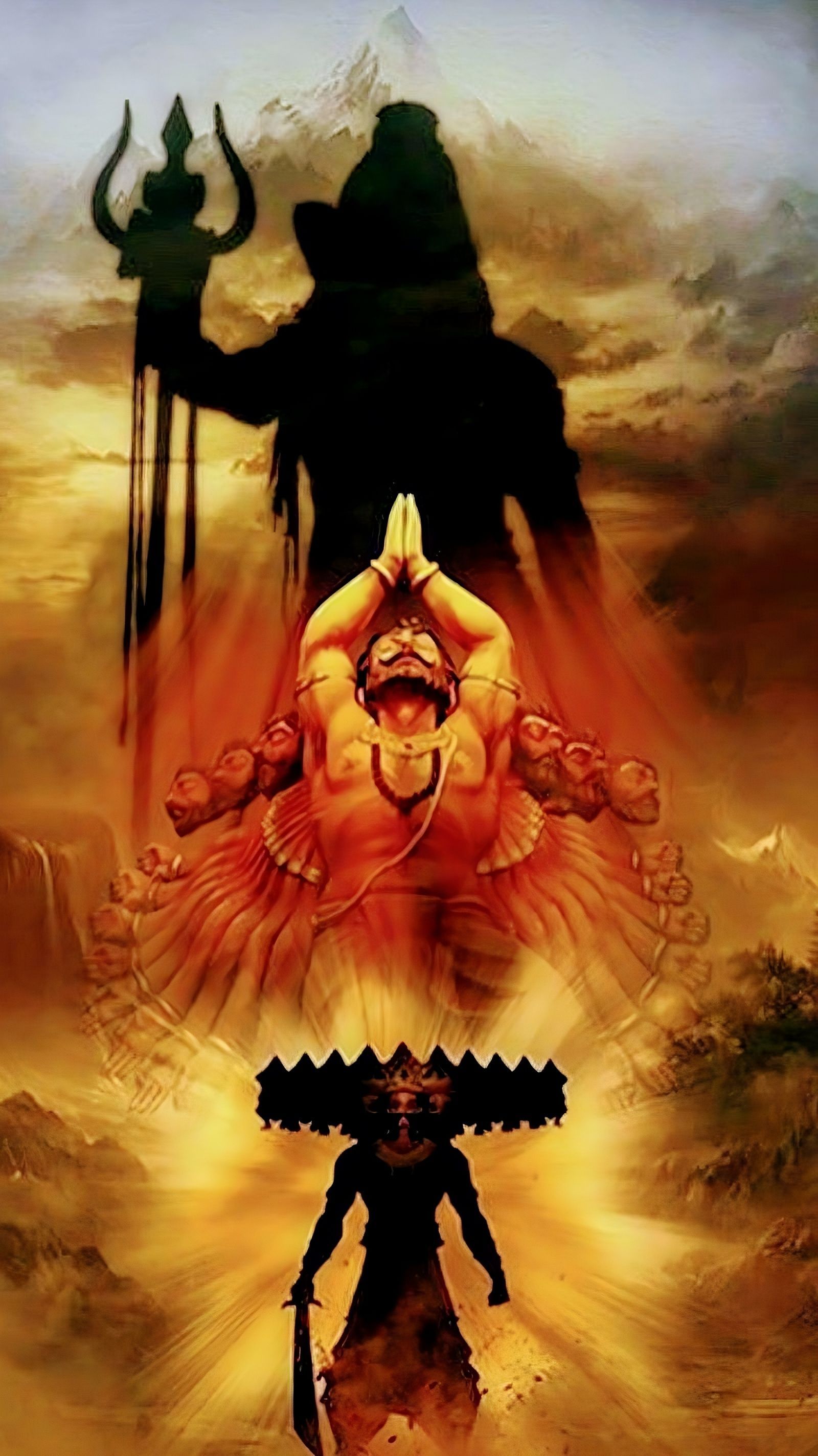 1600x2846 Ravana Shiva Wallpaper Download
