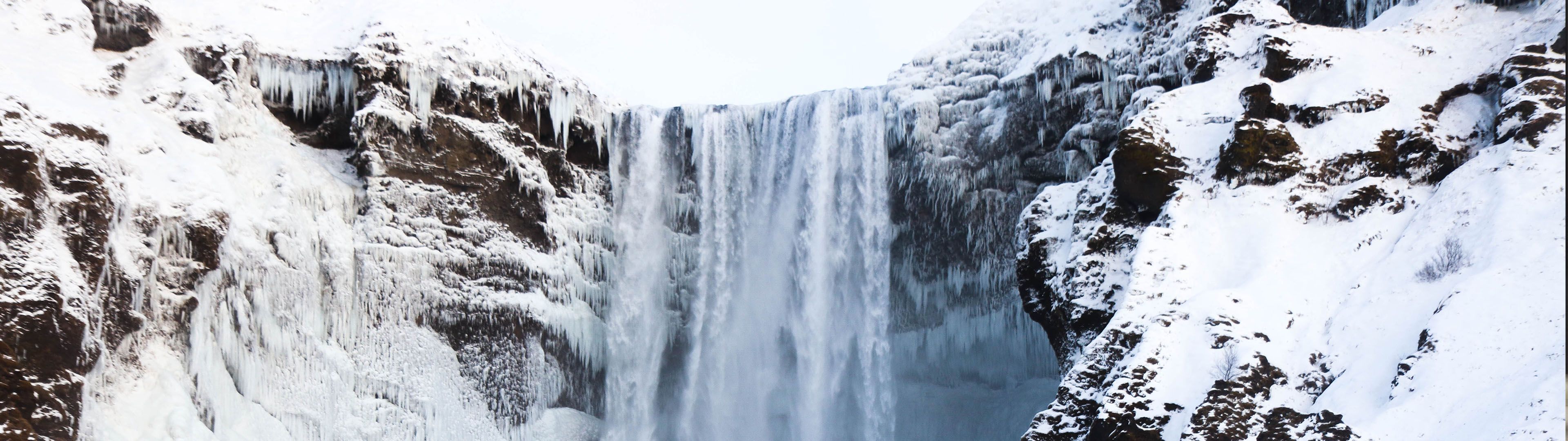 3840x1080 Winter Falls