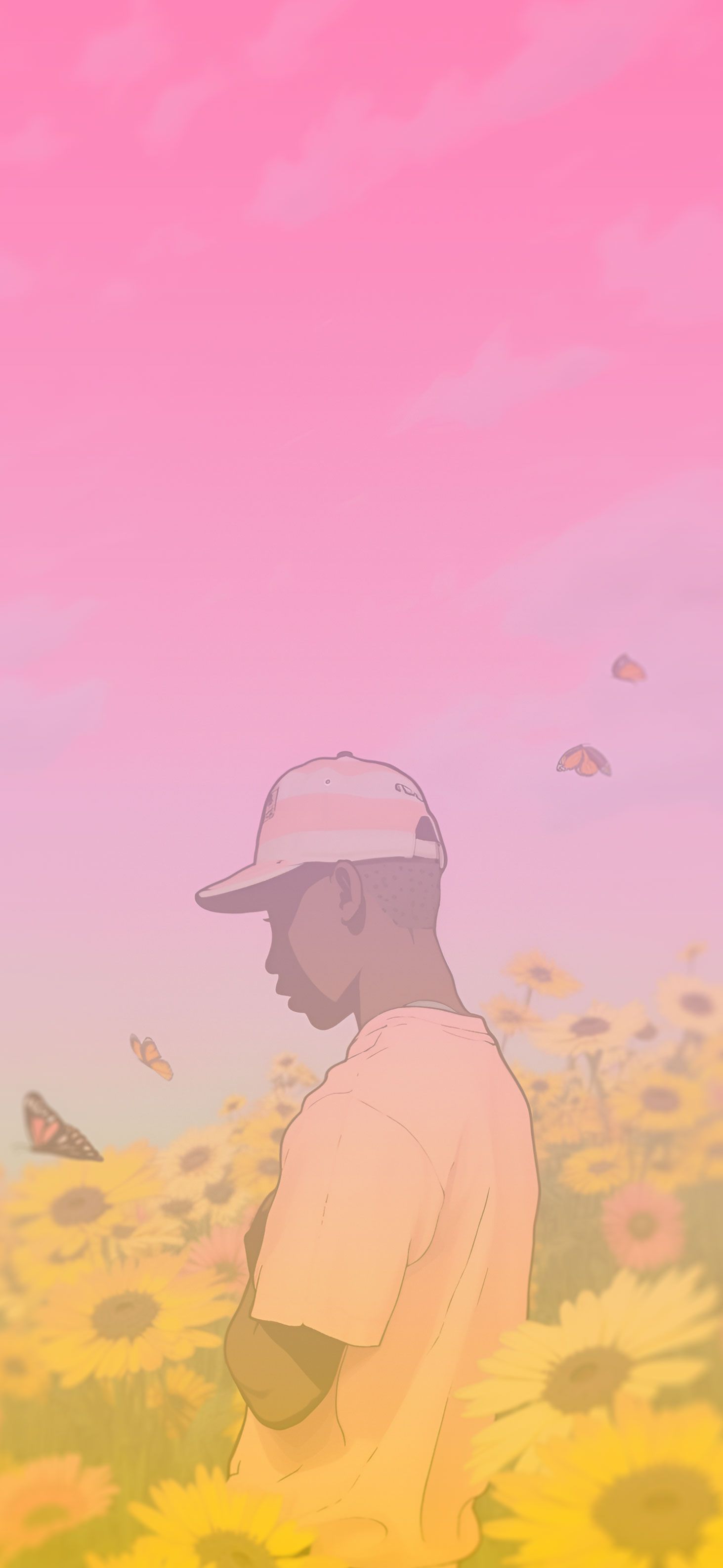 1463x3171 Tyler the Creator in Sunflowers Wallpaper