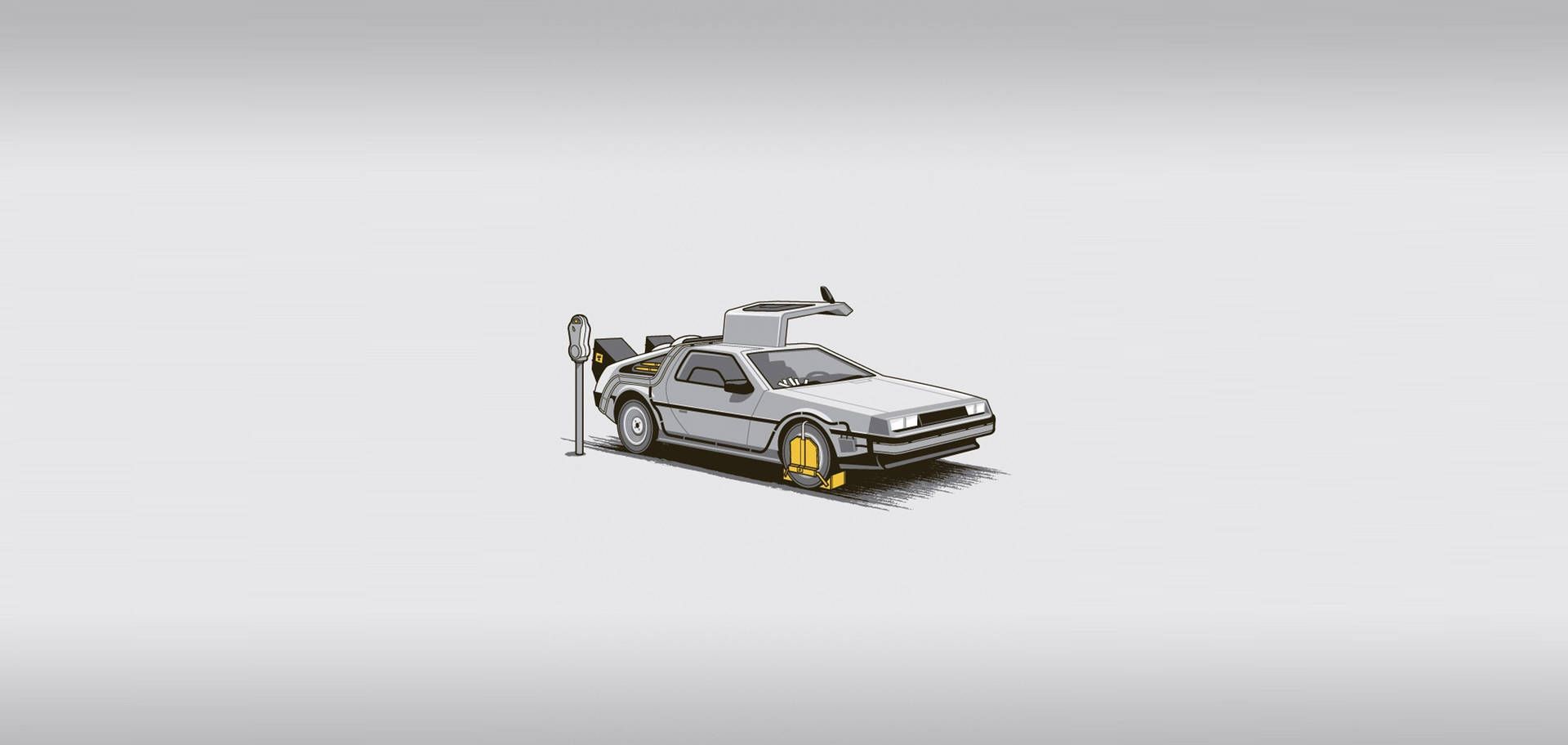 1920x912 Download Back To The Future DeLorean Graphic Art Wallpaper