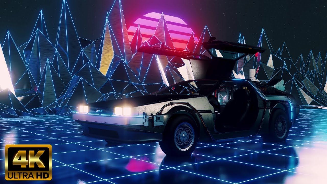 1280x720 4K) Futuristic Cyber Car Wallpaper