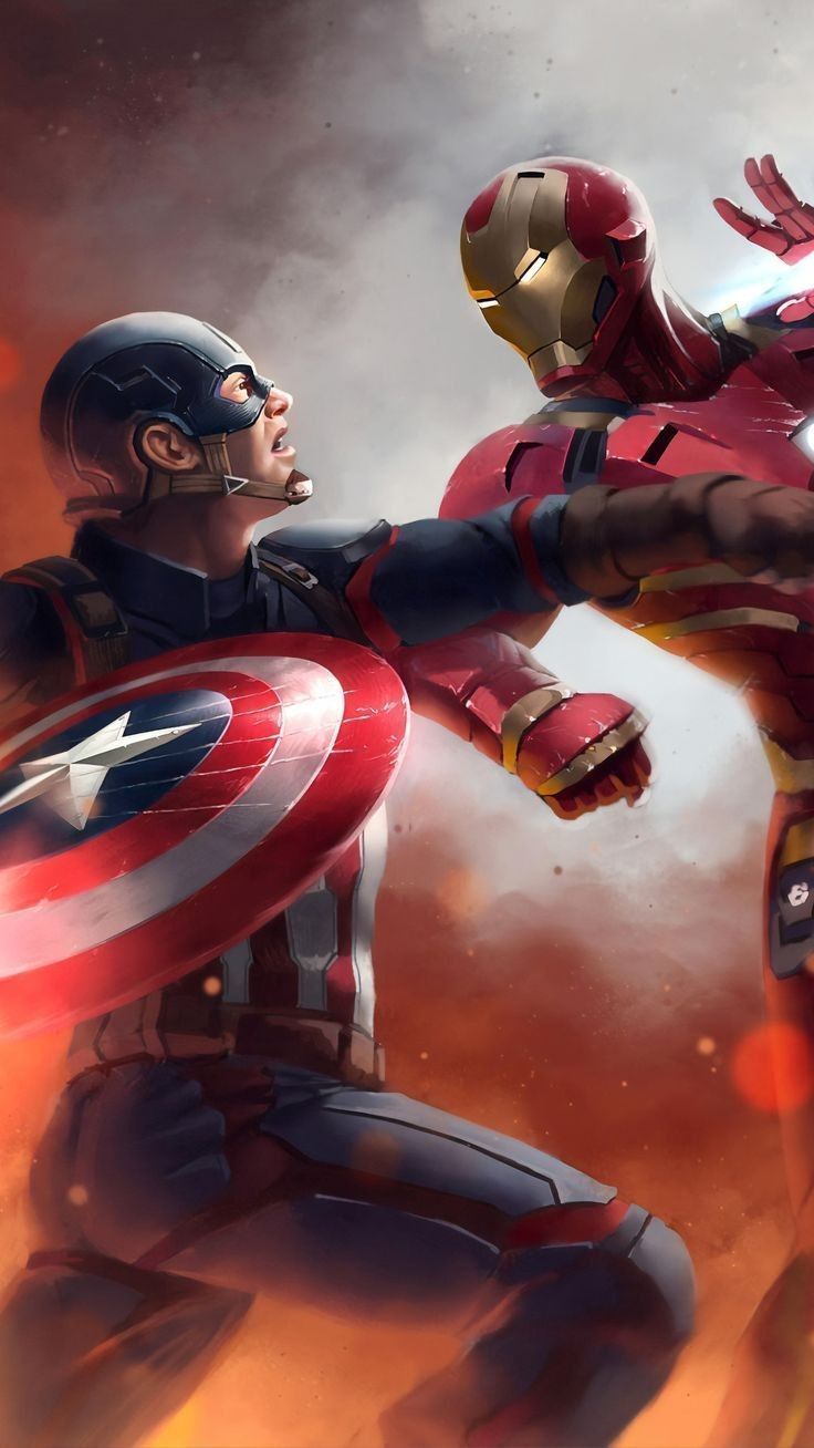736x1308 Captain America vs Iron Man concept art. Captain america wallpaper, Iron man vs captain america, Captain america background