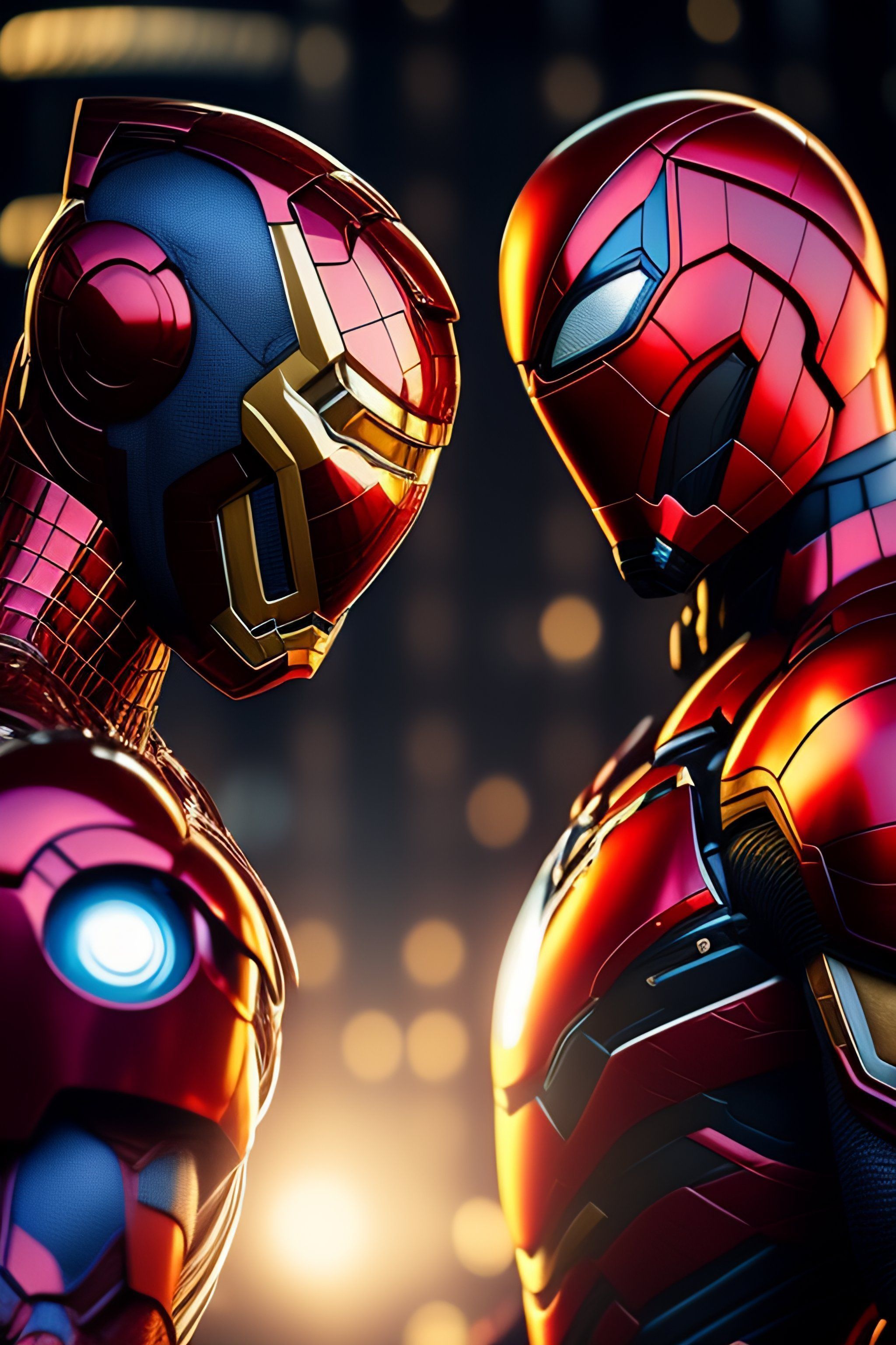 2048x3072 Lexica Man And Spider Man Fighting Togheter, Full Body Illustration, Futuristic Armor, Intricated Detail, Ornament, Futuristic Mask, Russian P