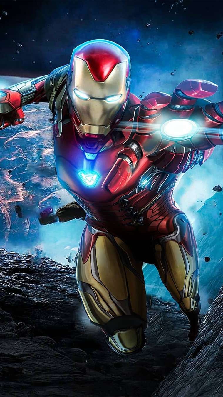 759x1350 Iron Man Endgame Fight iPhone Wallpaper
