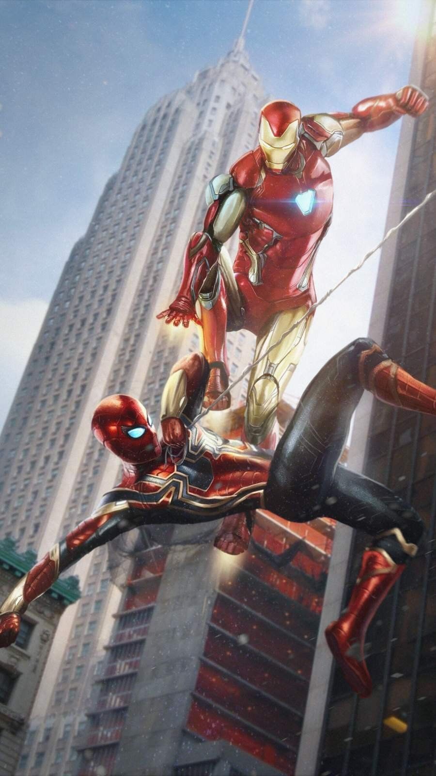 900x1600 Iron Man Vs Spiderman Wallpaper Download