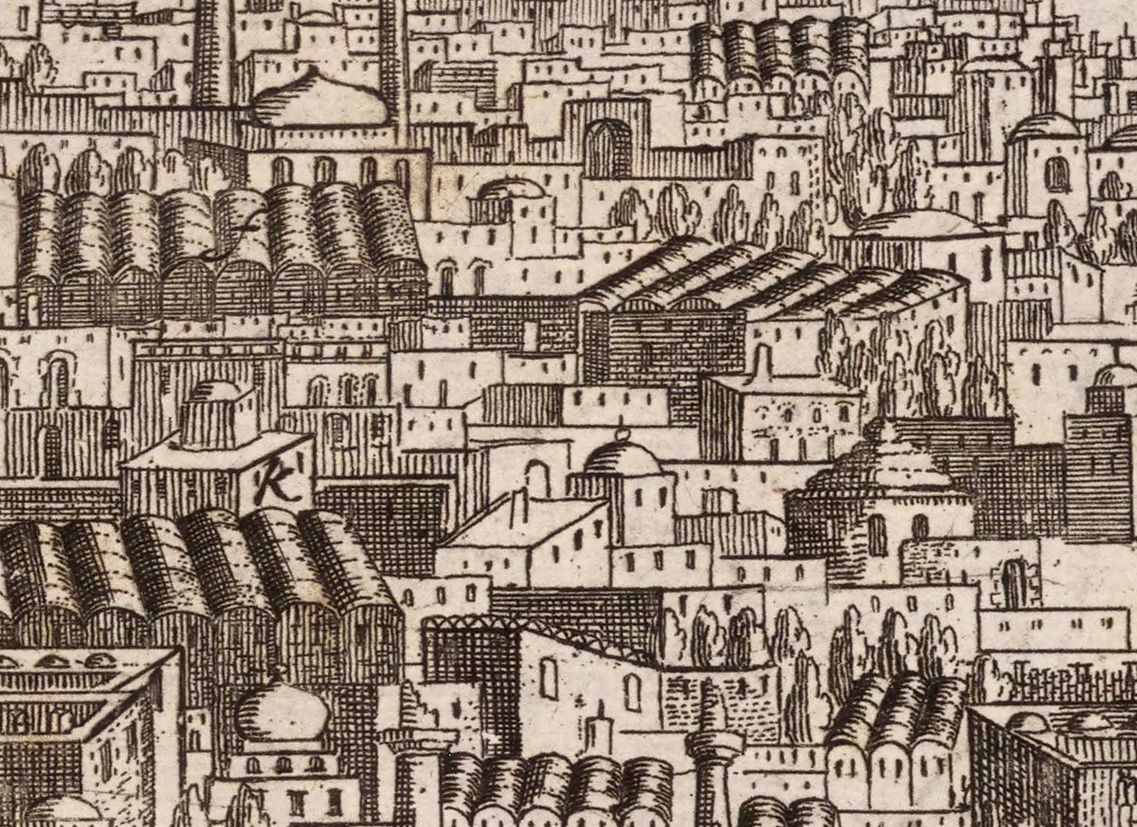 1137x827 Old Map of Isfahan Iran 1663 MAPS AND PRINTS