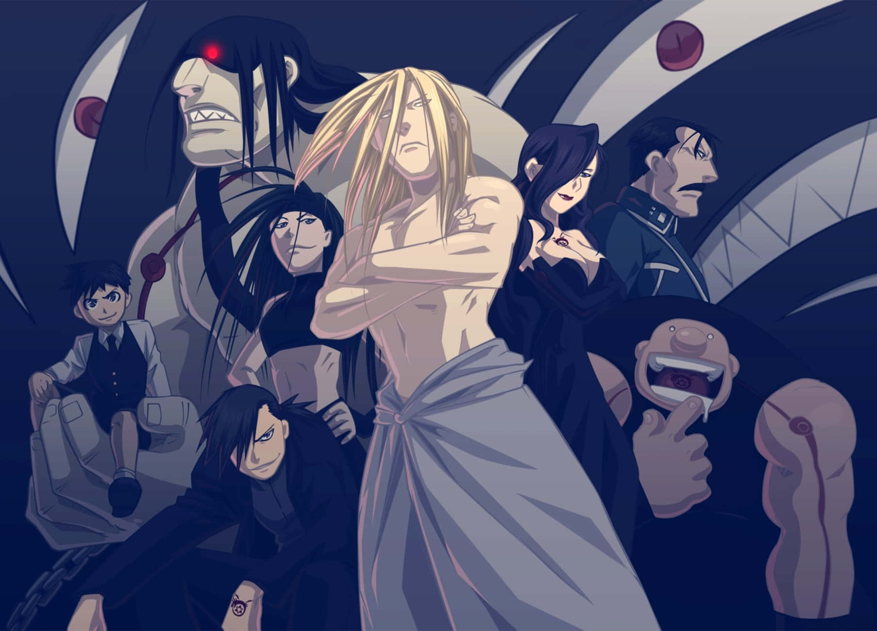1807x1300 Download Fullmetal Alchemist's voracious homunculus Gluttony Wallpaper