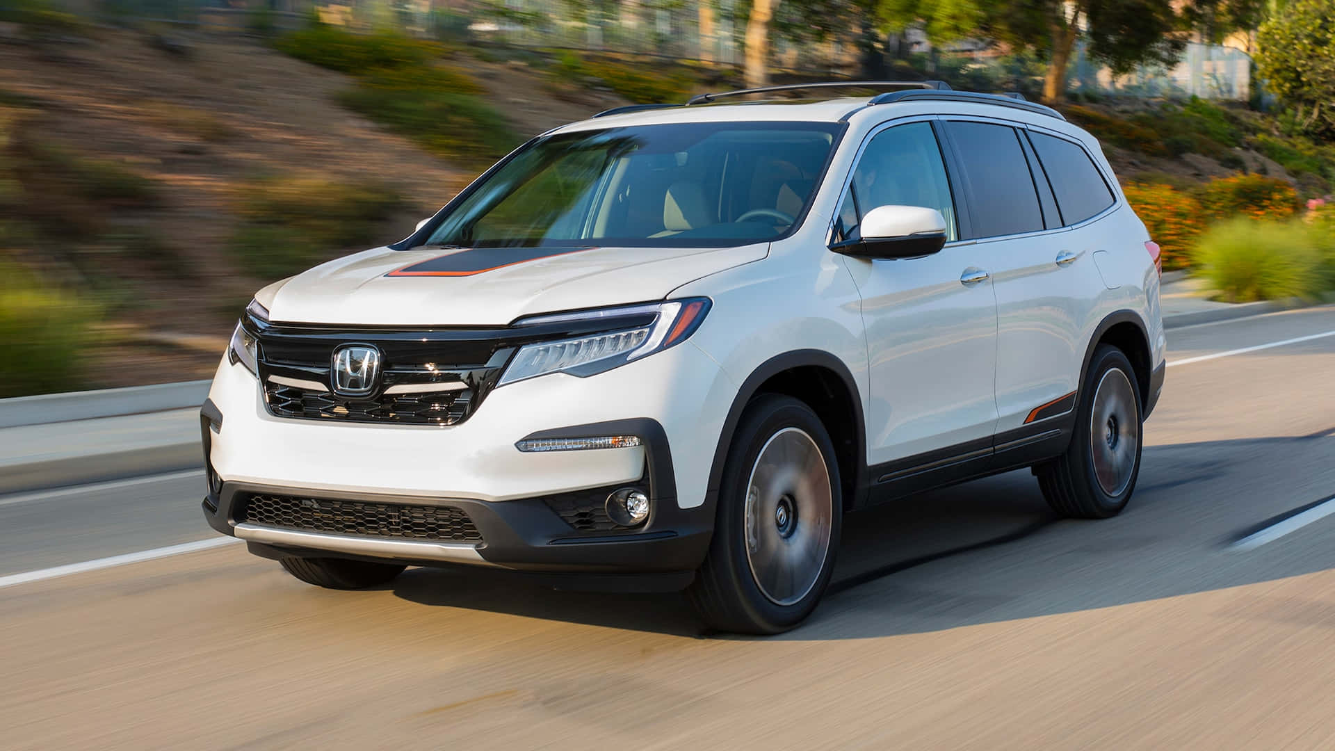 1920x1080 Download Sleek and Stylish Honda Pilot on the Road Wallpaper