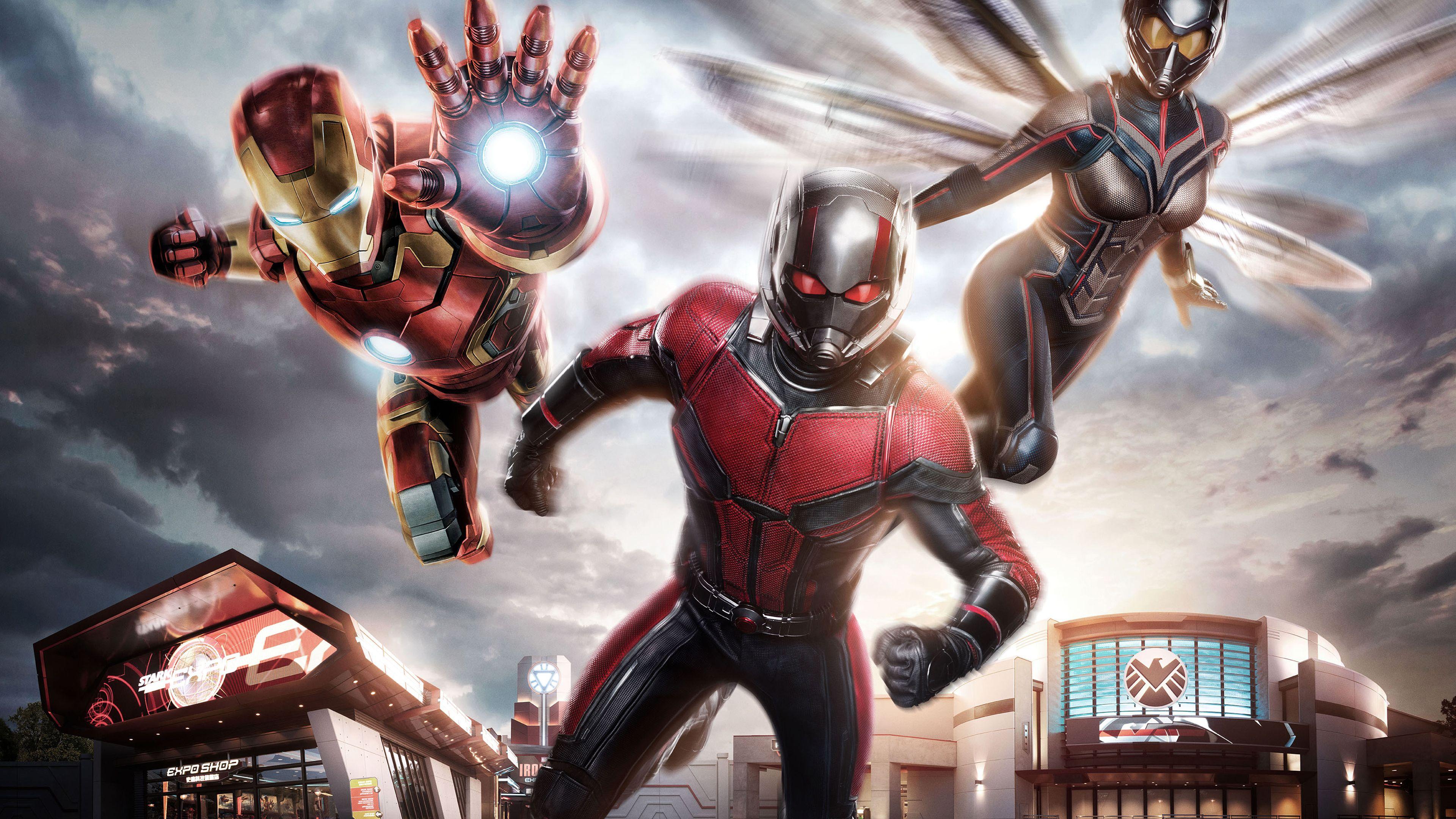 3840x2160 Iron Man Ant Man Wasp 4K Wallpaper