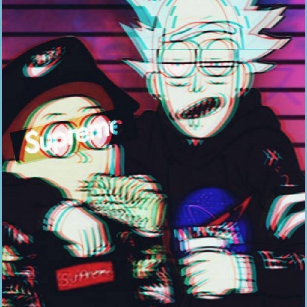 1024x1024 Rick And Morty Nike Wallpaper