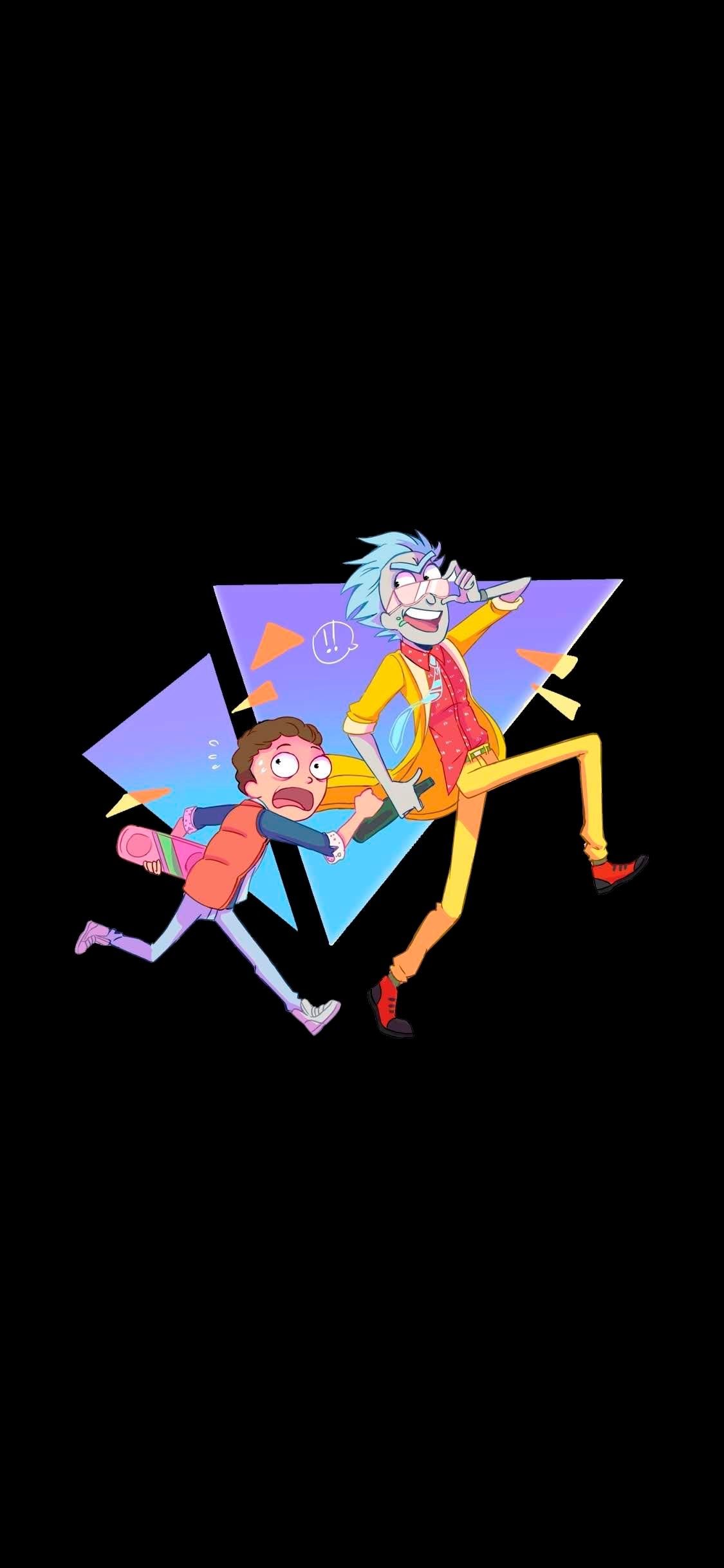 1125x2436 Rick And Morty Nike Wallpaper