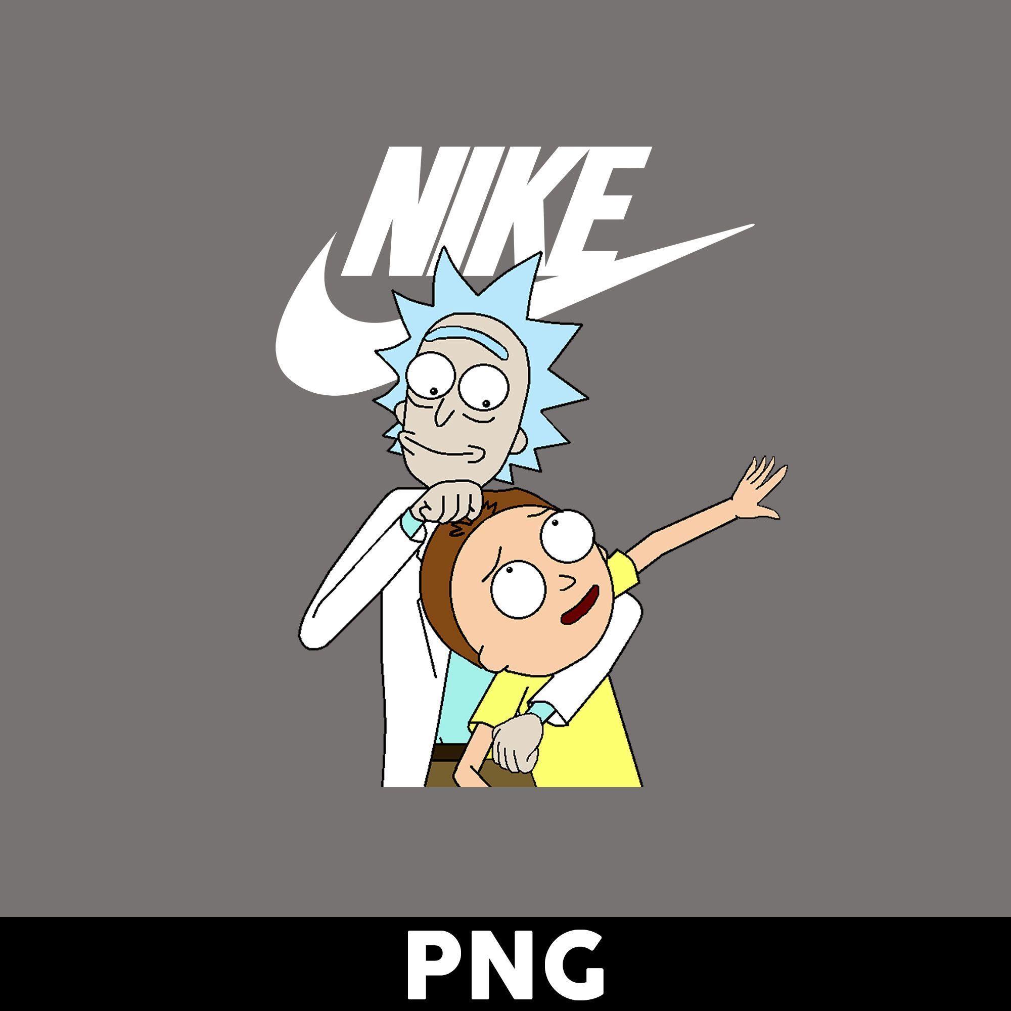 2000x2000 Rick and Morty Nike Png, Rick and Morty Swoosh Png, Nike Log