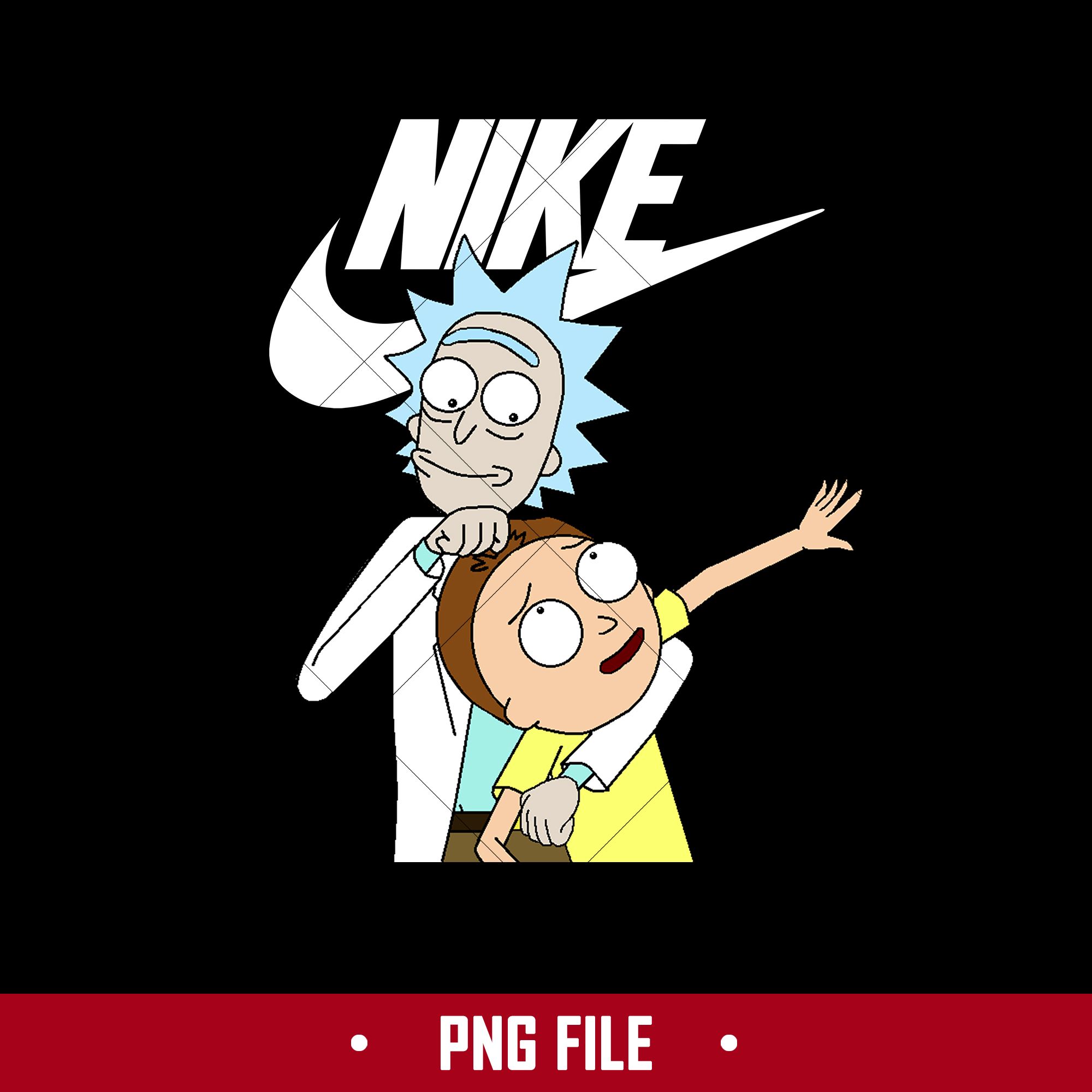 2000x2000 Rick and Morty Nike Png, Rick and Morty Swoosh Png, Nike Log