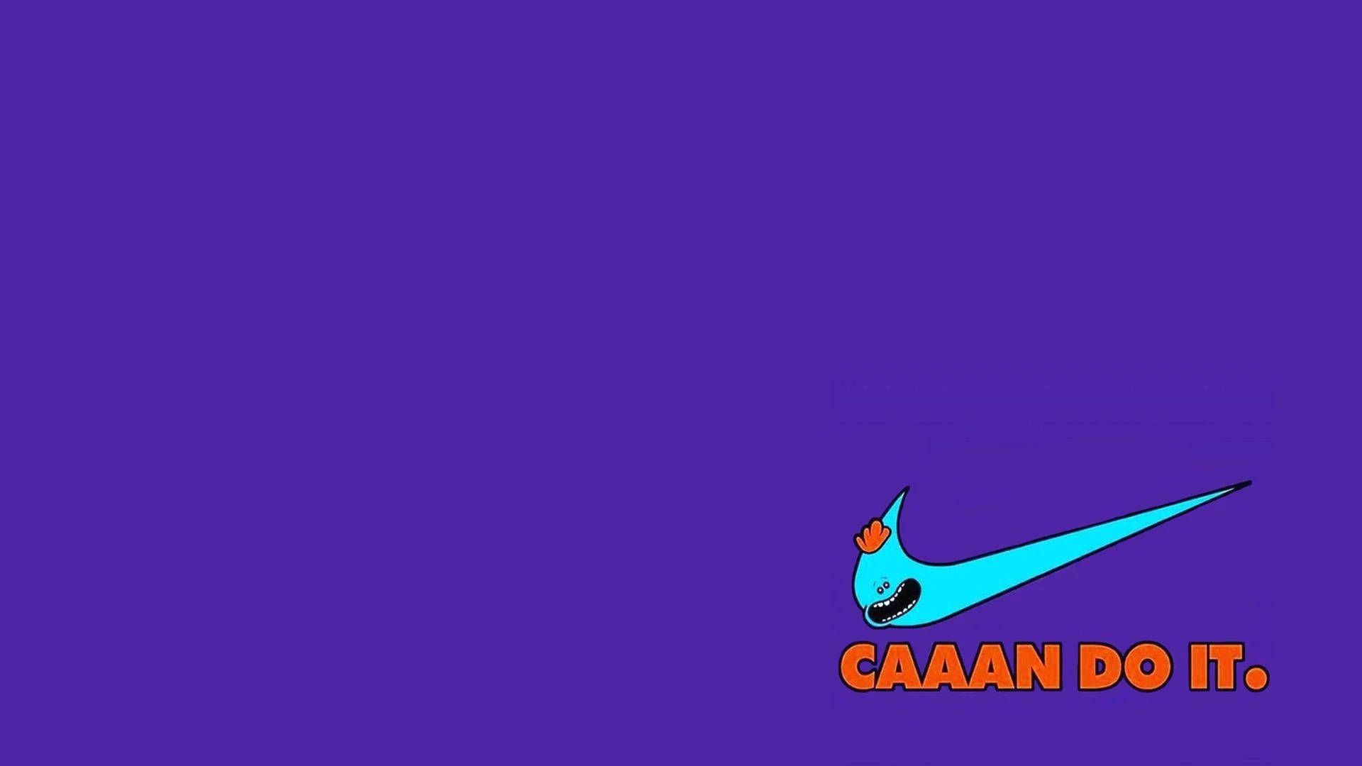1920x1080 Download Mr Meeseeks Blue Nike Logo Wallpaper