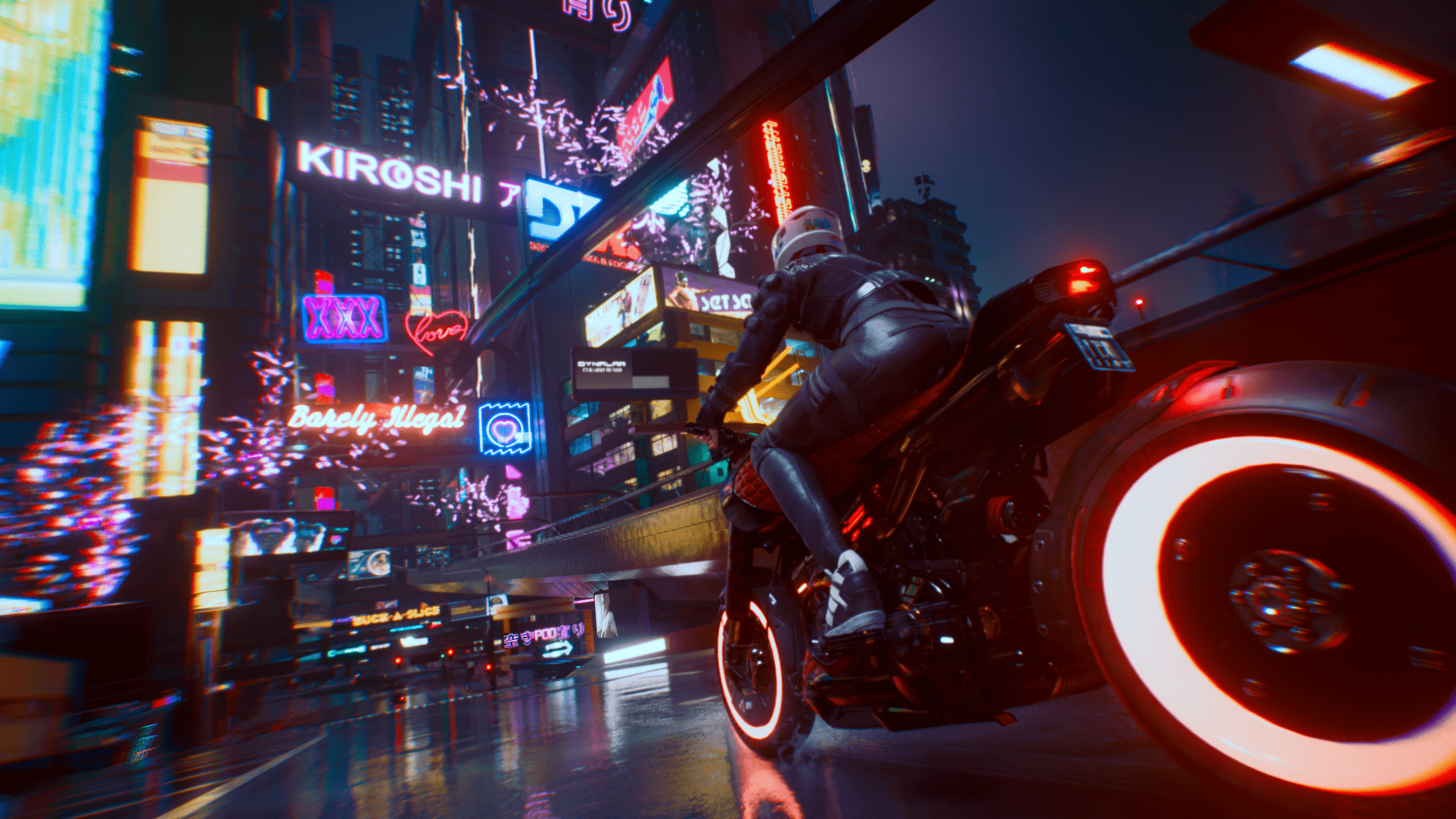 2560x1440 Cyberpunk Motorcycle