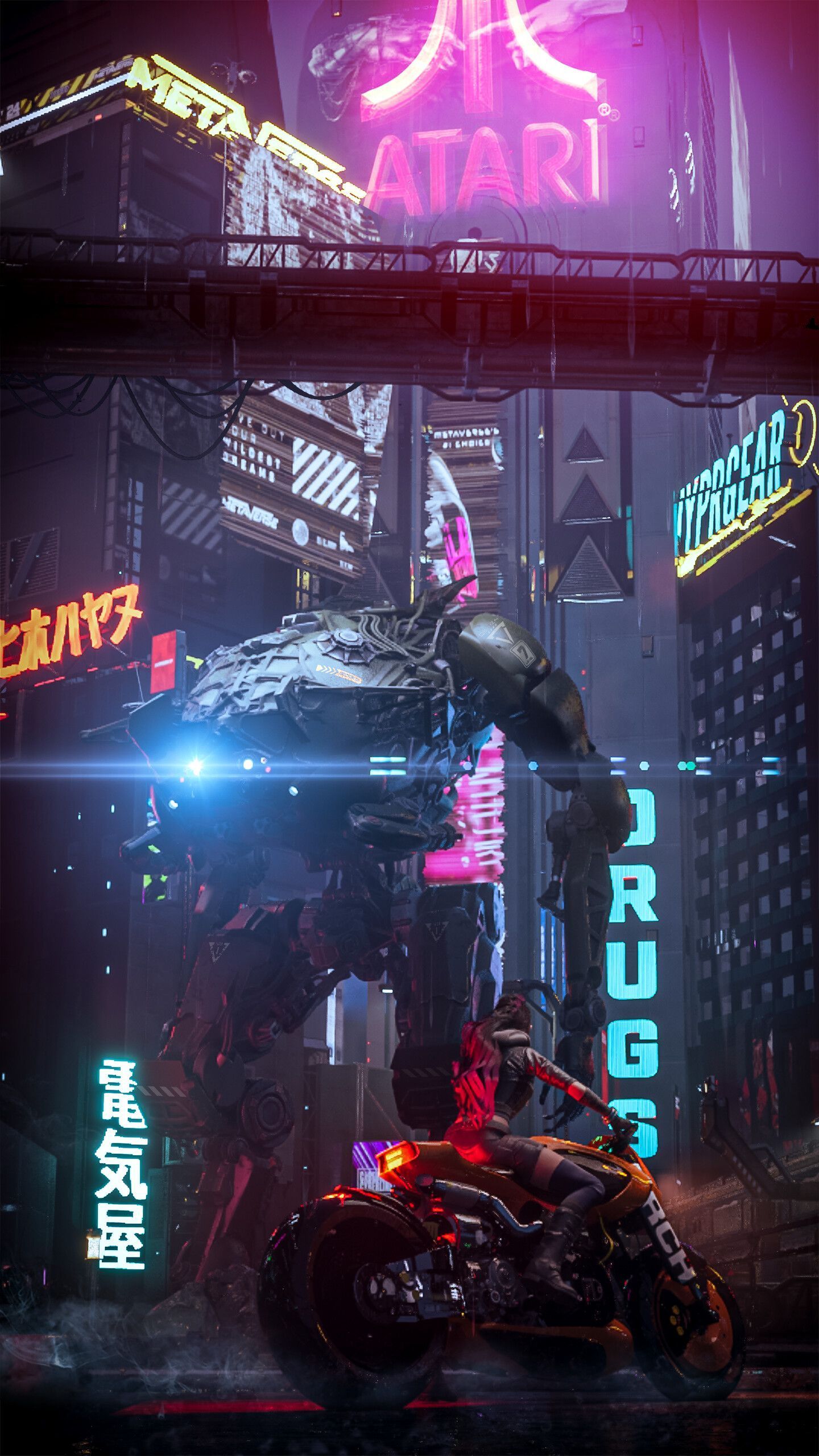 1440x2560 Cyberpunk Mobile phone wallpaper