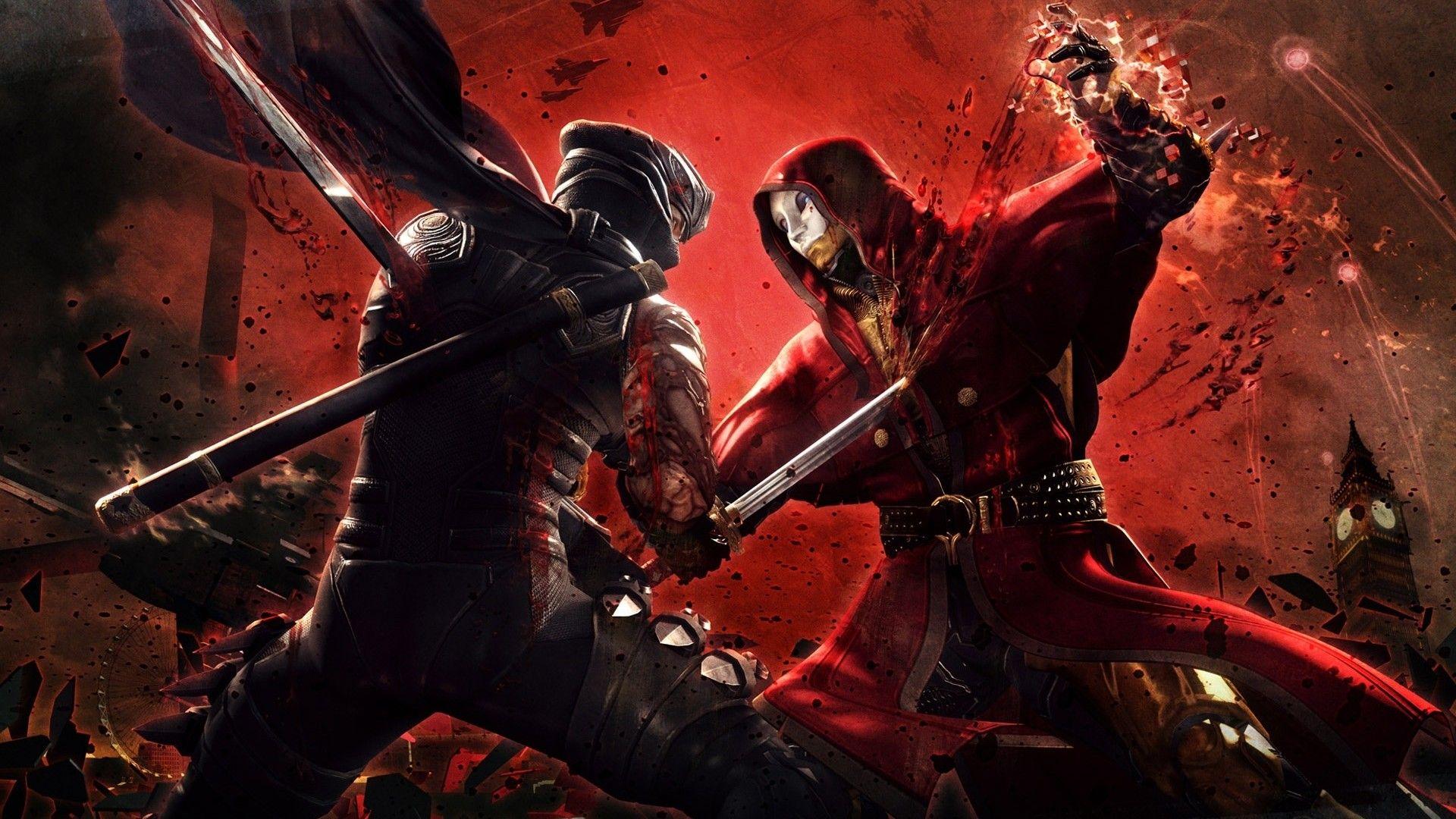 1920x1080 Full HD Wallpaper ninja gaiden 3 sword battle mask spray, Desktop