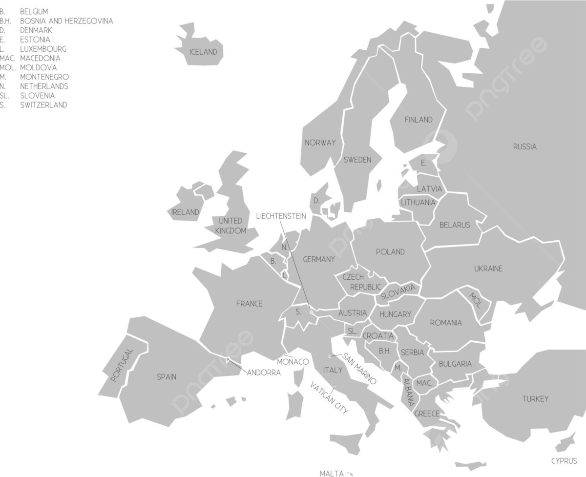 1200x977 Map Of Europe PNG Transparent Image Free Download