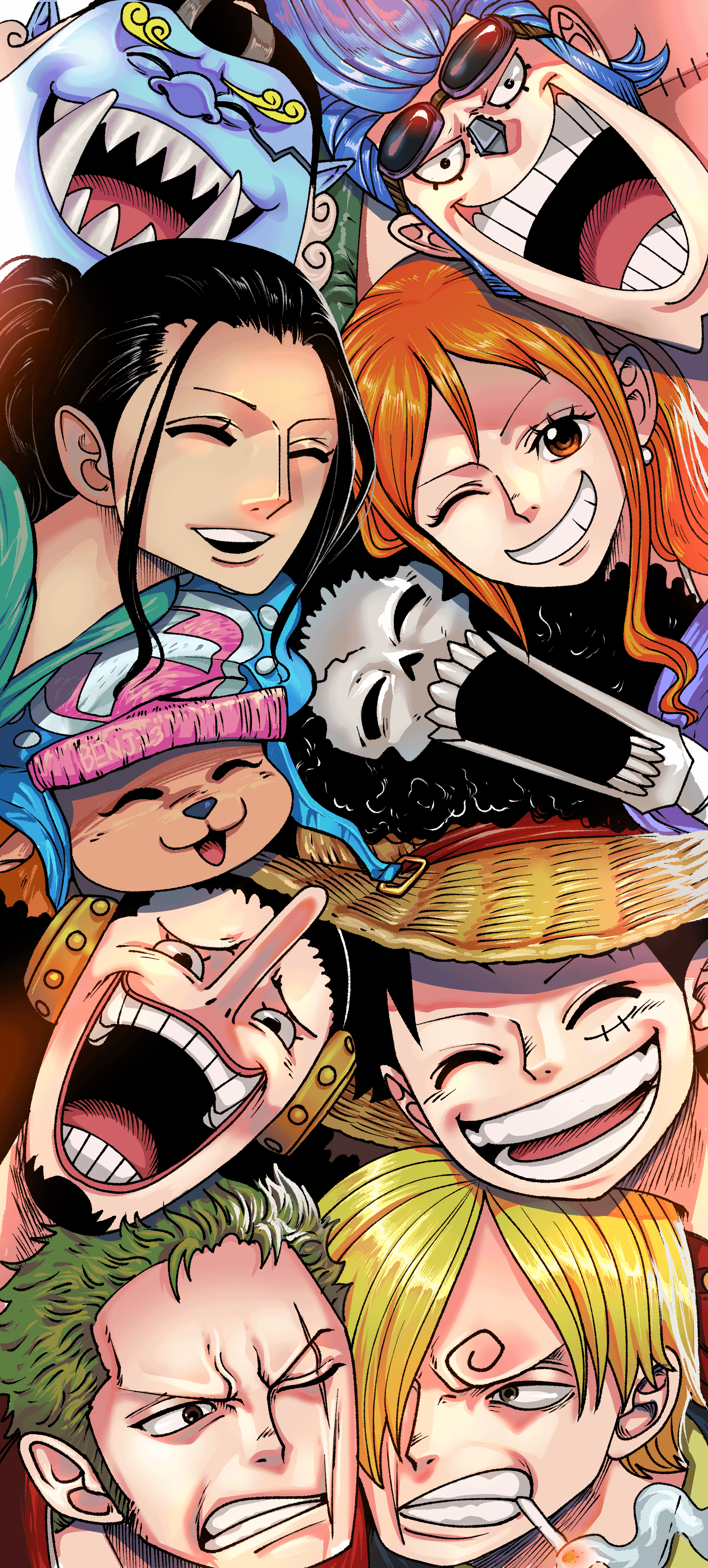 1848x4093 The Strawhats! phone wallpaper twitter