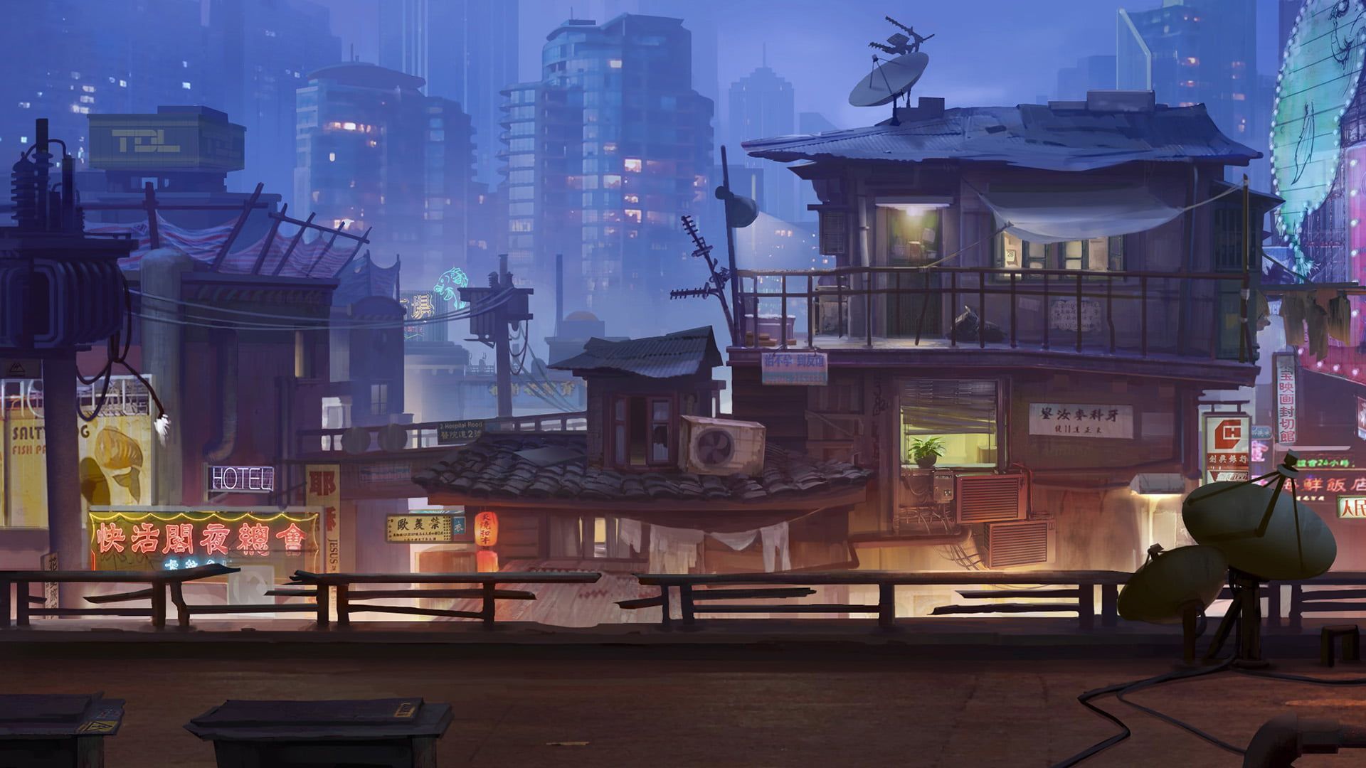 1920x1080 digital wallpaper, wrecked town illustration digital art #cityscape P # wallpaper #hdwallpaper #desktop. Digital wallpaper, Cityscape wallpaper, Wallpaper