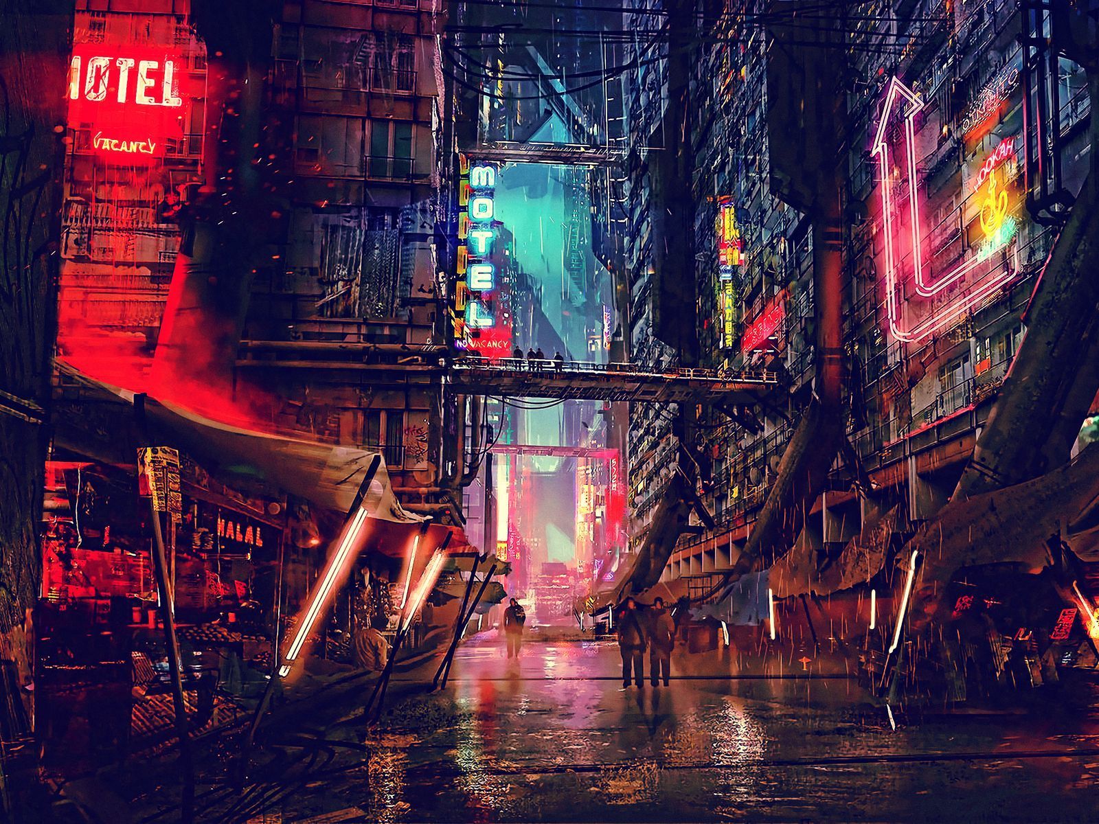 1600x1200 Science Fiction Cyberpunk Futuristic City Digital Art 4k 1600x1200 Resolution HD 4k Wallpaper, Image, Background, Photo and Picture