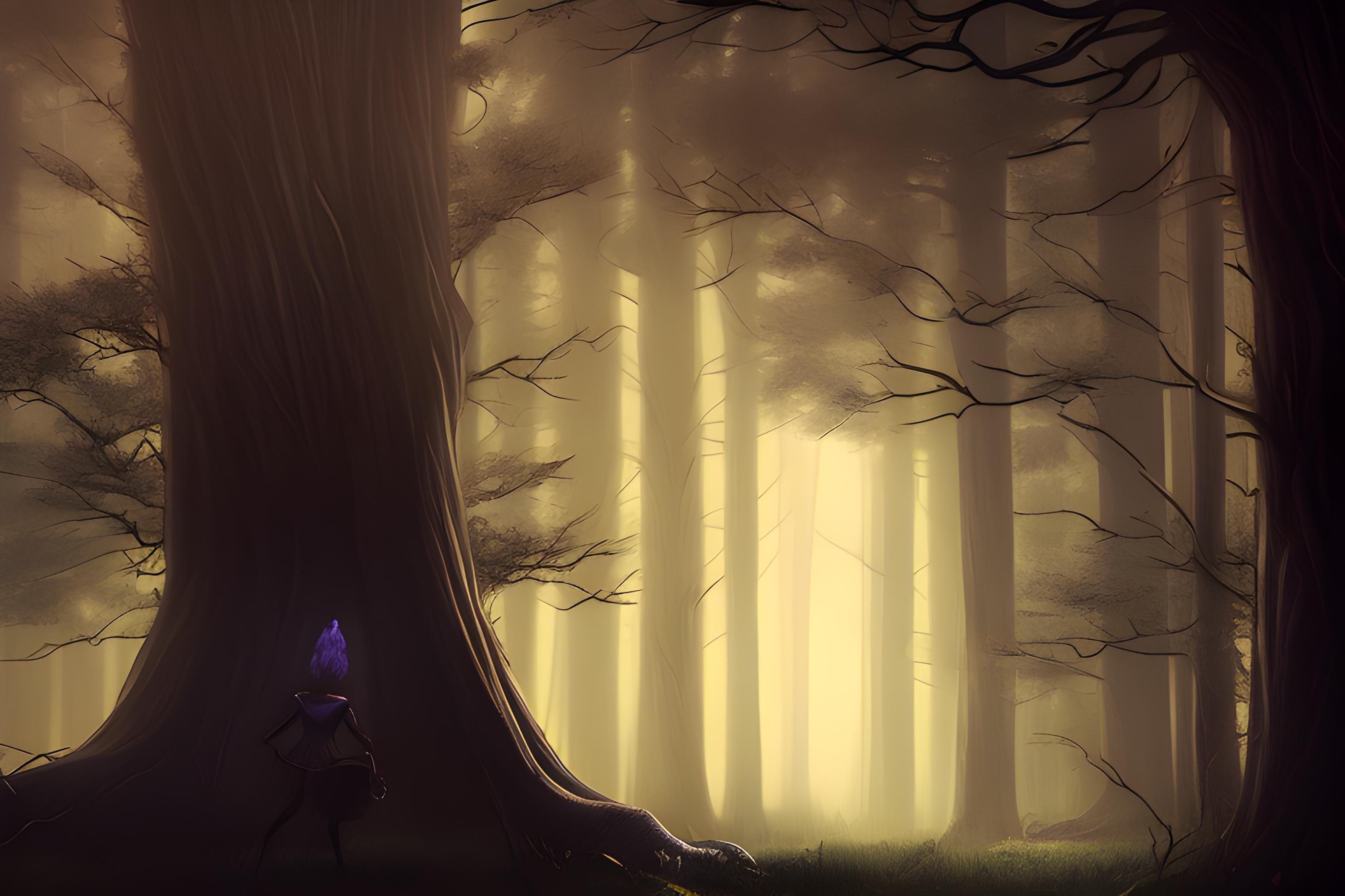 3072x2048 dark forest, moon lights, a scary woman with cow hoof and legs, horror