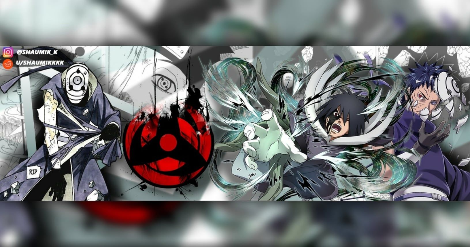 1631x856 An Obito Twitter header I made on Photohop!!