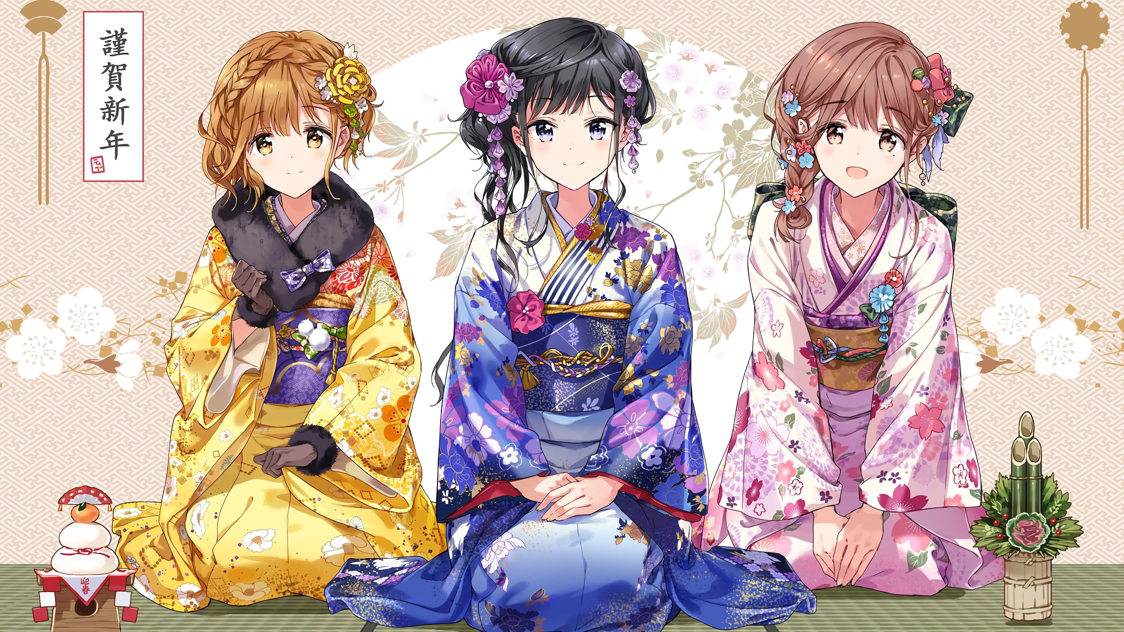 3840x2160 Masamune Kun No Revenge Neko Fujinomiya Kimono UHD 4K Wallpaper