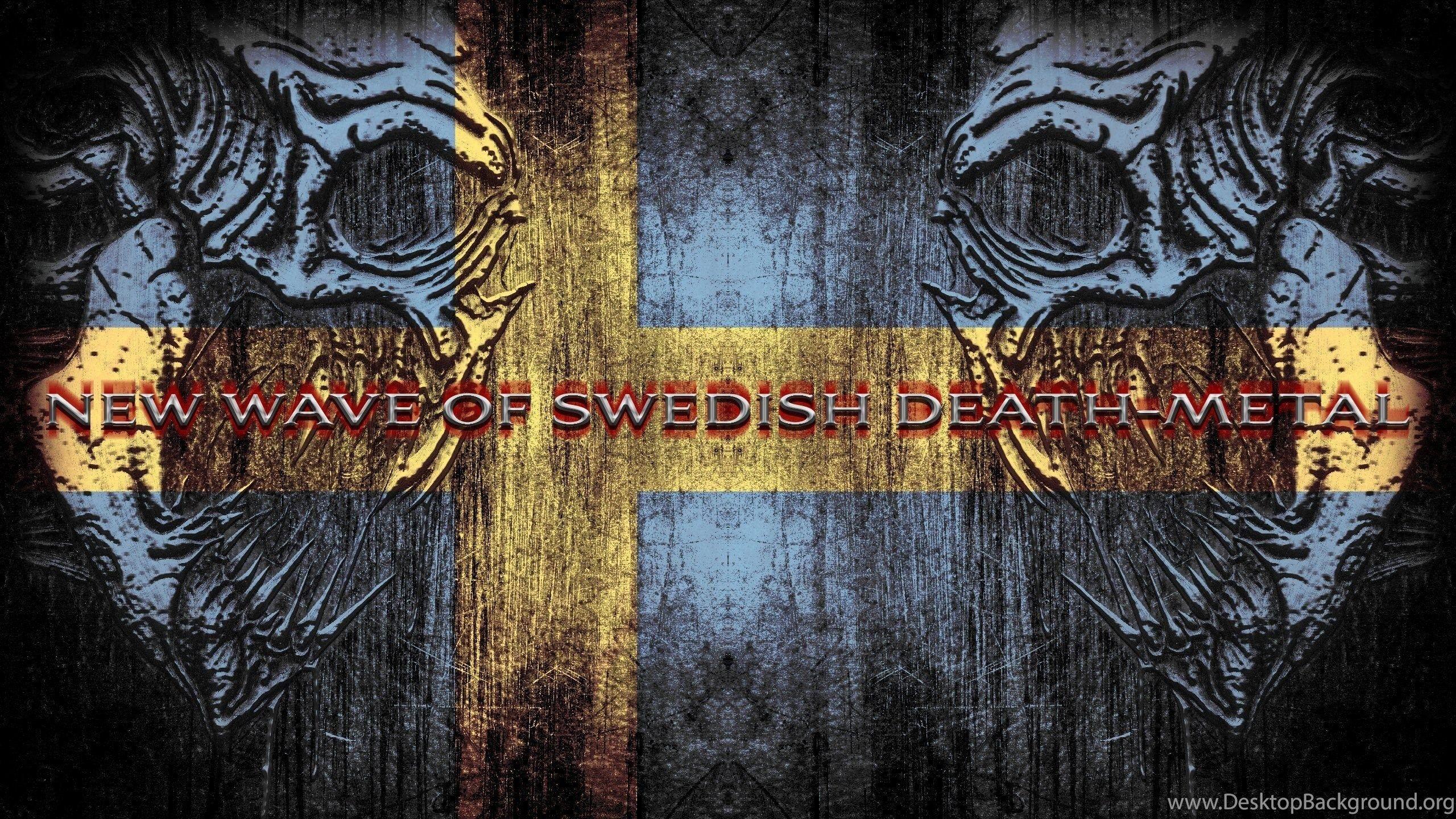 2560x1440 DEATH METAL Heavy Dark Evil Finland Flag Sweden Wallpaper