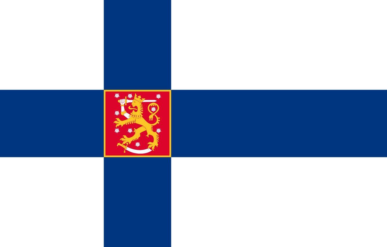 1332x850 Wallpaper flag, coat of arms, fon, flag, Finland, finland