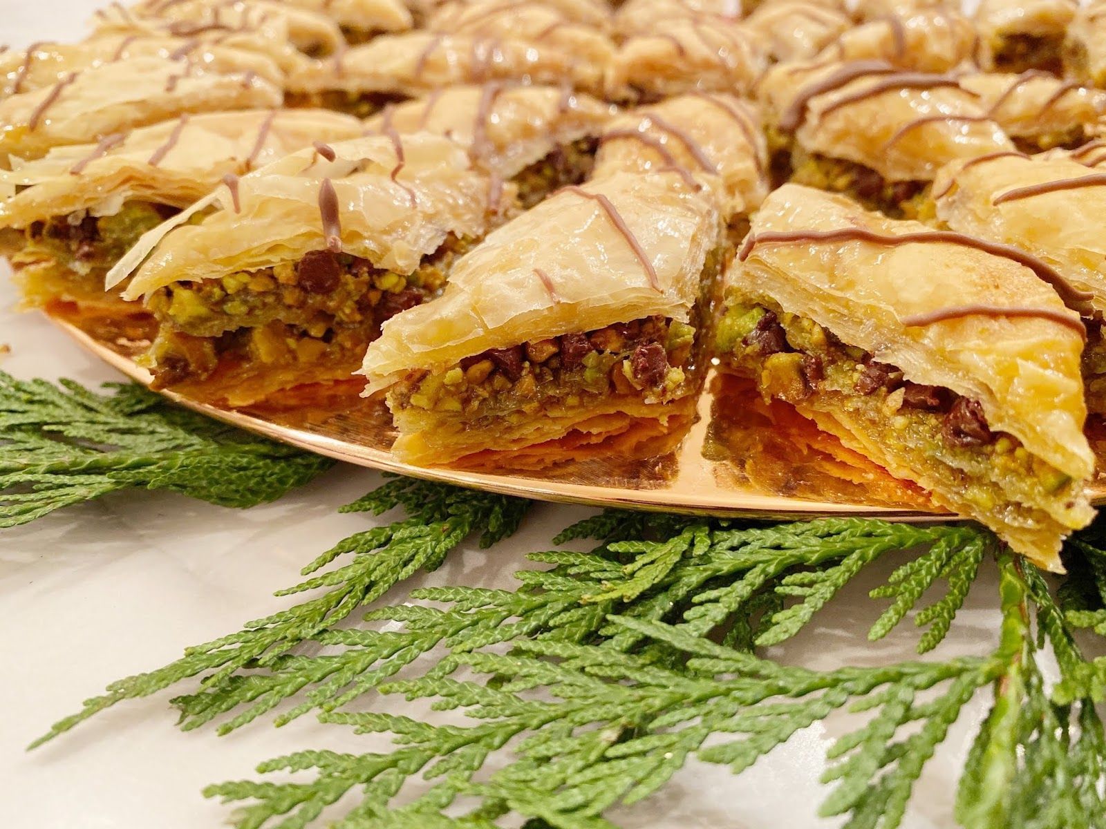 1600x1200 Purple Chocolat Home: Chocolate Pistachio Baklava