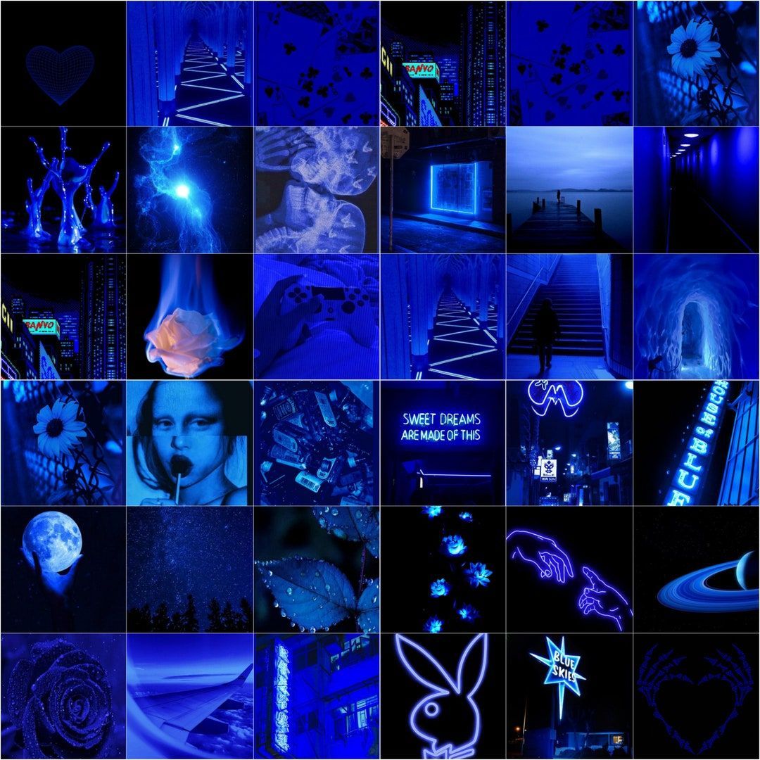Dark Blue Collage Wallpapers - Top Free Dark Blue Collage Backgrounds ...