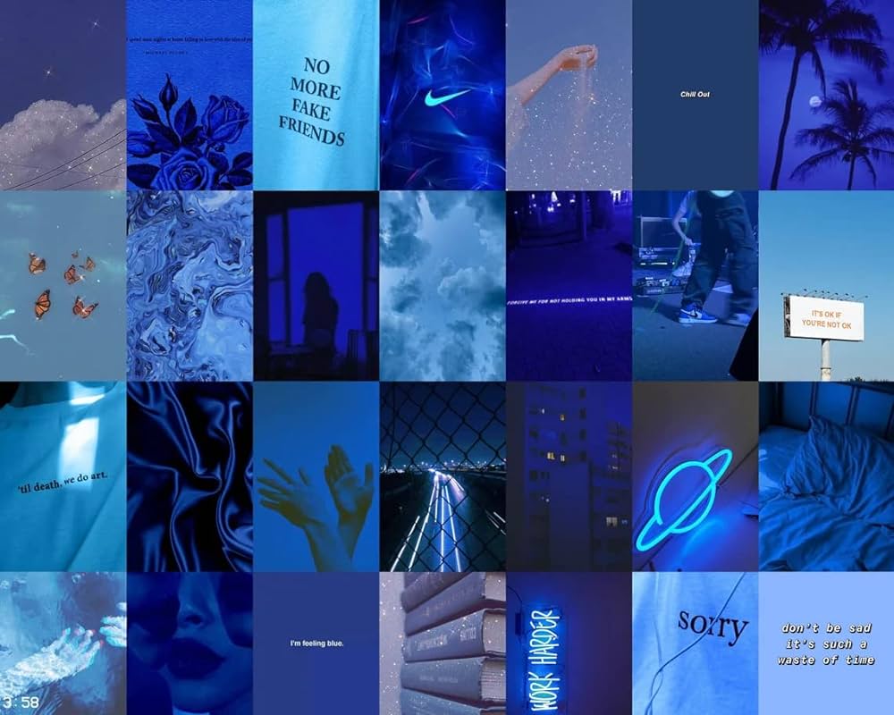 Dark Blue Collage Wallpapers - Top Free Dark Blue Collage Backgrounds ...