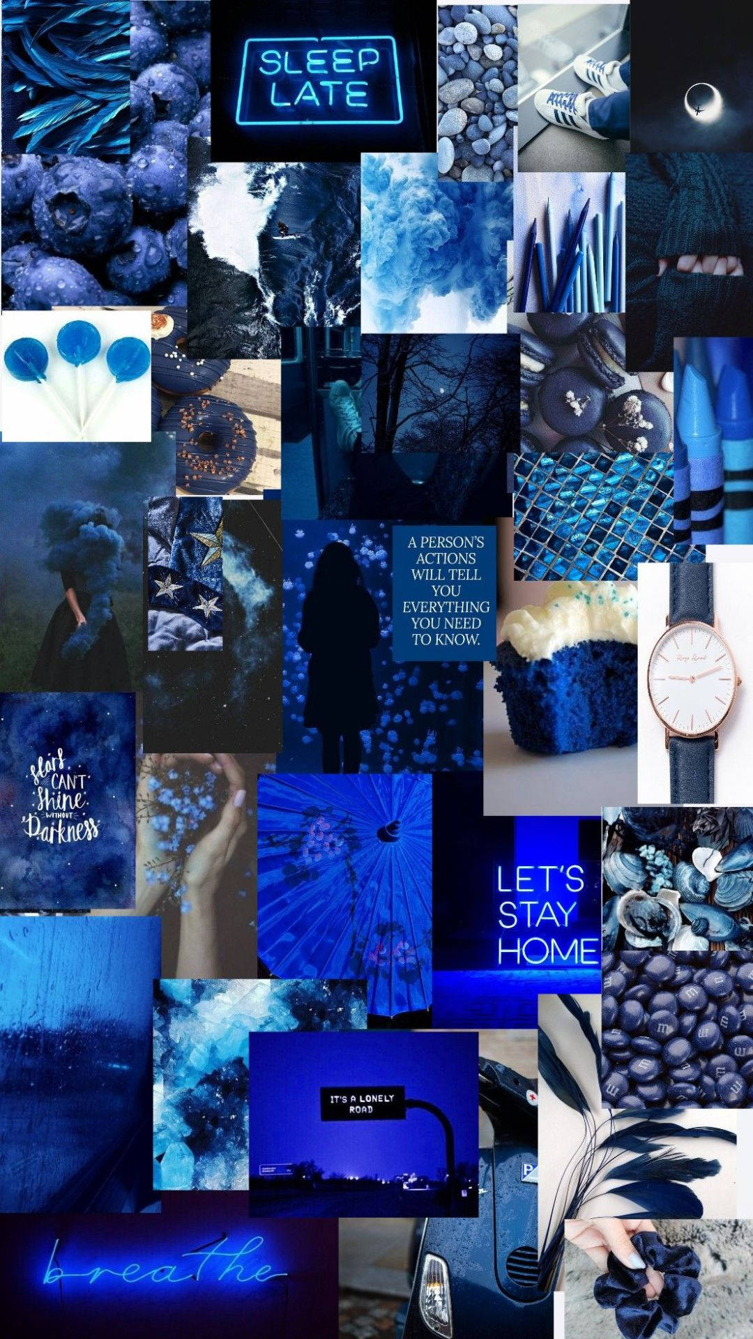 1080x1920 Download Dark Blue Aesthetic for iPhone Screen Wallpaper