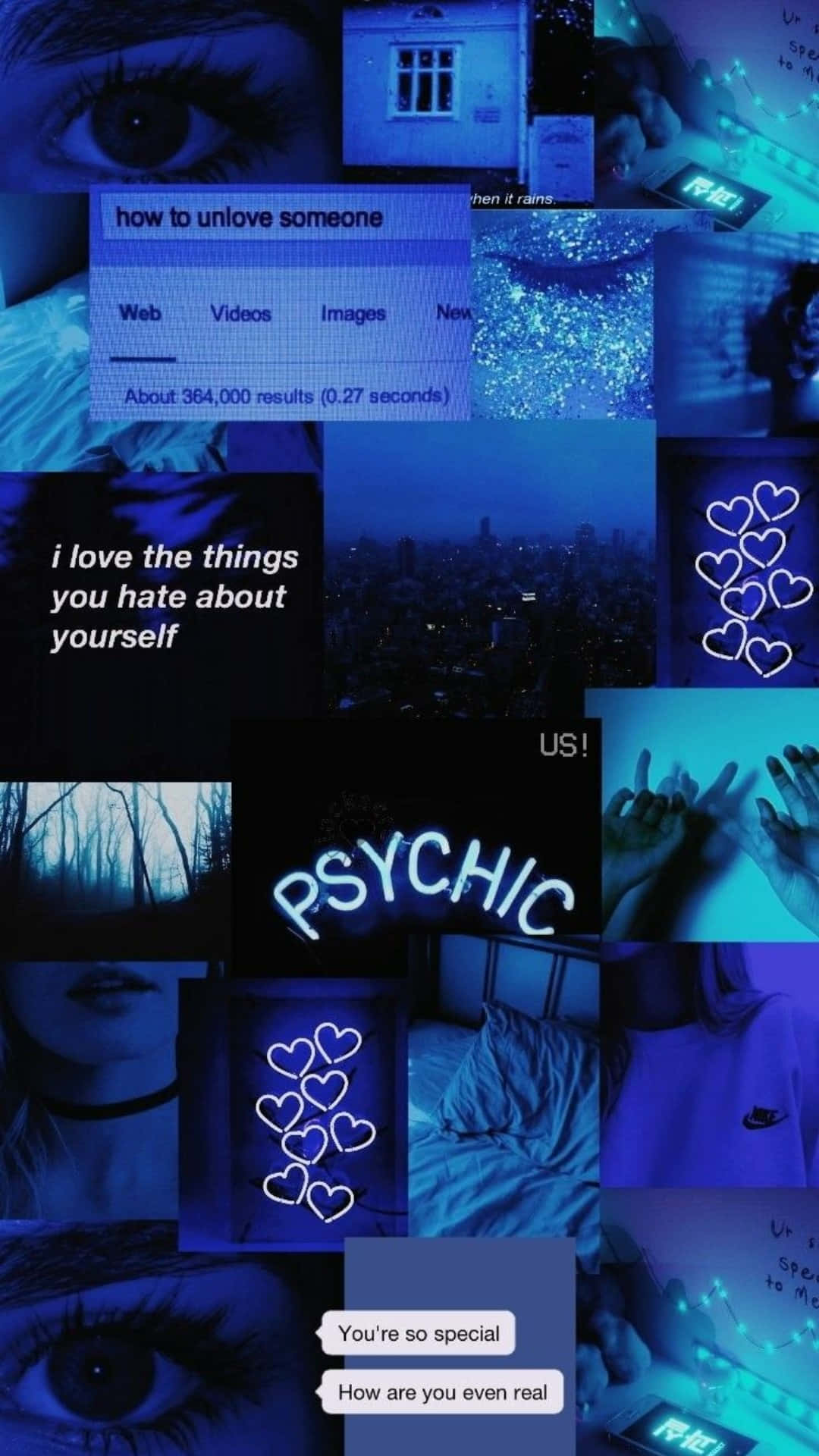 1080x1920 Download Dark Blue Collage Aesthetic Background