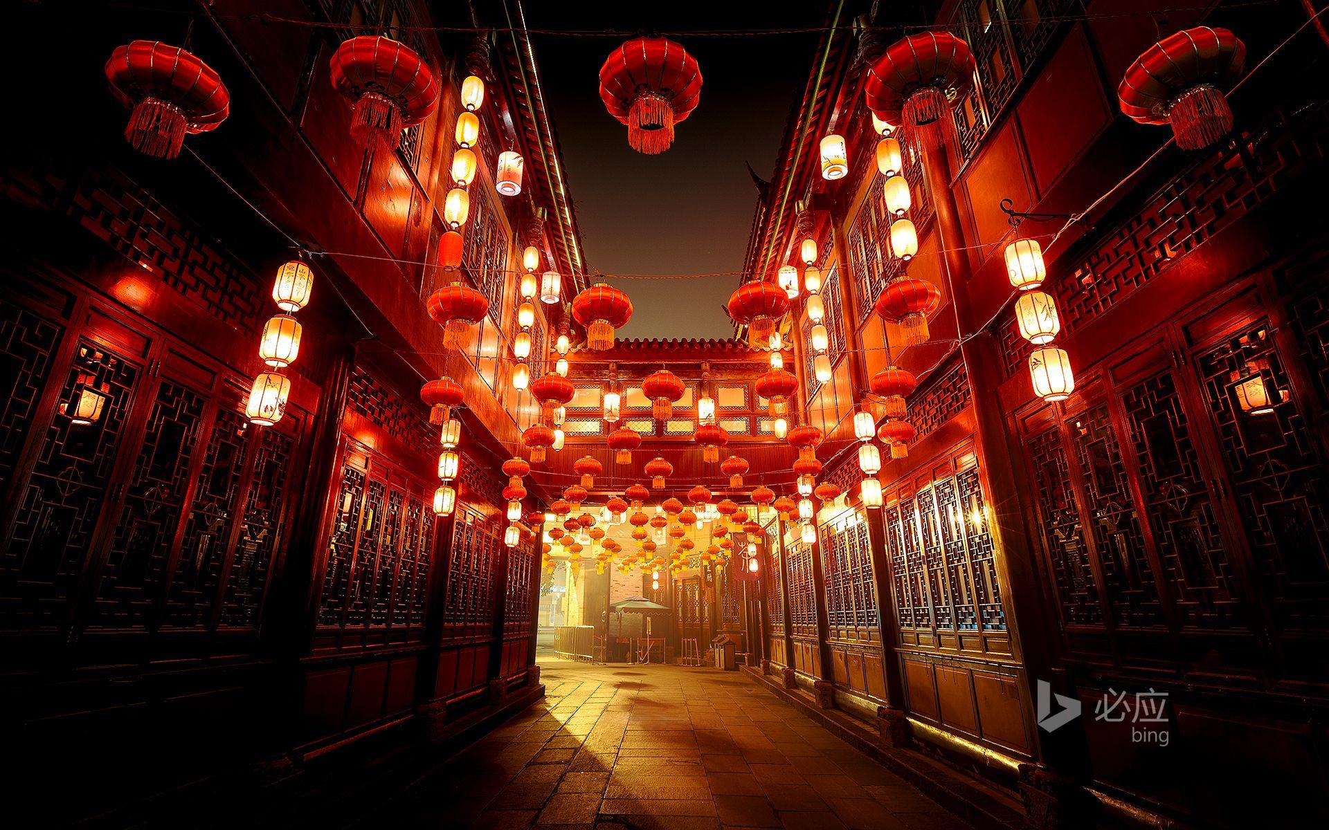 1920x1200 China, Sichuan, Chengdu, beautiful Jinli Ancient Street
