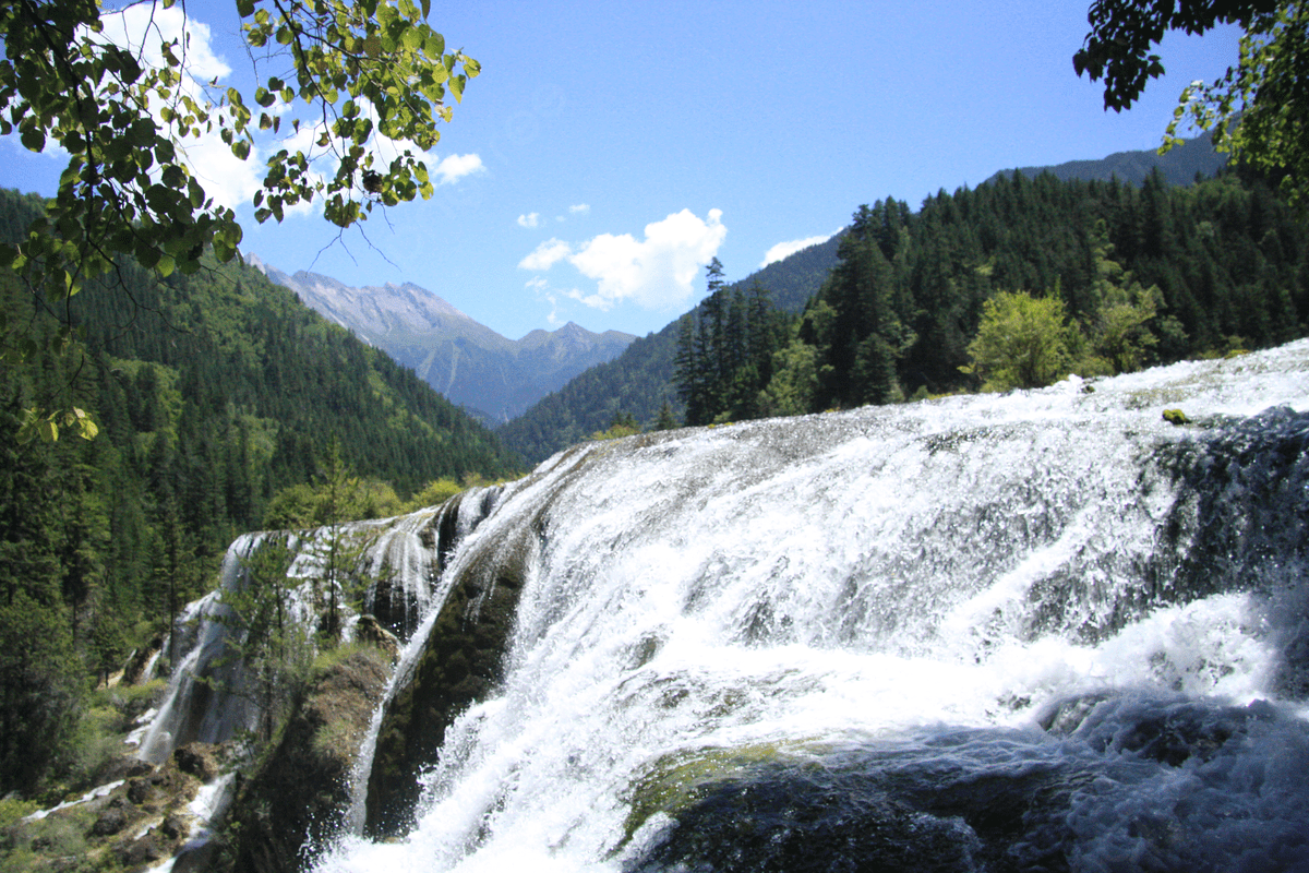 1200x800 Real Photo Of Jiuzhaigou Waterfall In Sichuan Background, Sichuan, Jiuzhaigou, Waterfall Background Image And Wallpaper for Free Download