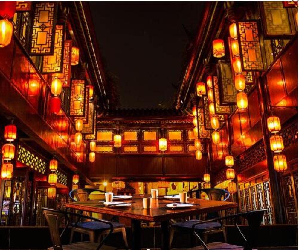 1000x834 Retro Sichuan Chengdu Old Building Street Scene Wallpaper Hot Pot Restaurant Mala Tang Wallpaper Sichuan Restaurant String Wall Cloth 150Cmx105Cm