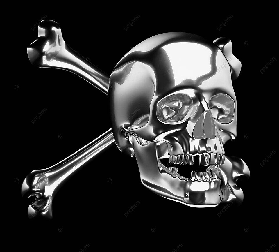 960x865 Isolated Totenkopf Or Crossbones Silver Skull Totenkopf Crossbones Face Photo Background And Picture For Free Download
