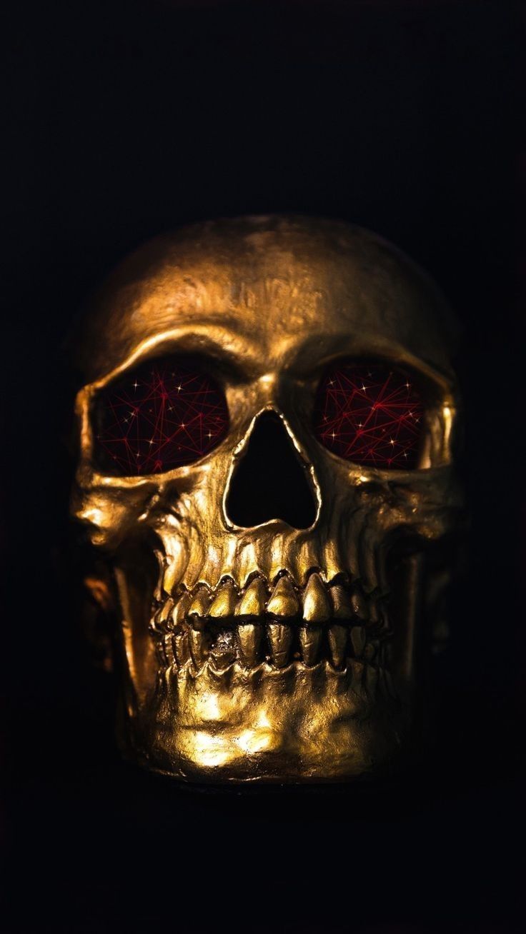 736x1308 Wallpaper. Black skulls wallpaper, Skull art, Skull wallpaper