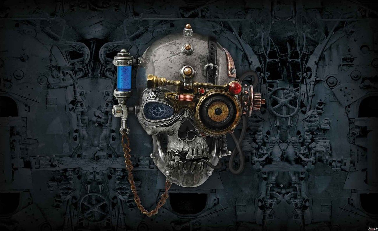 1300x794 Fototapete, Tapete Alchemy Art Necronaut Totenkopf bei EuroPosters