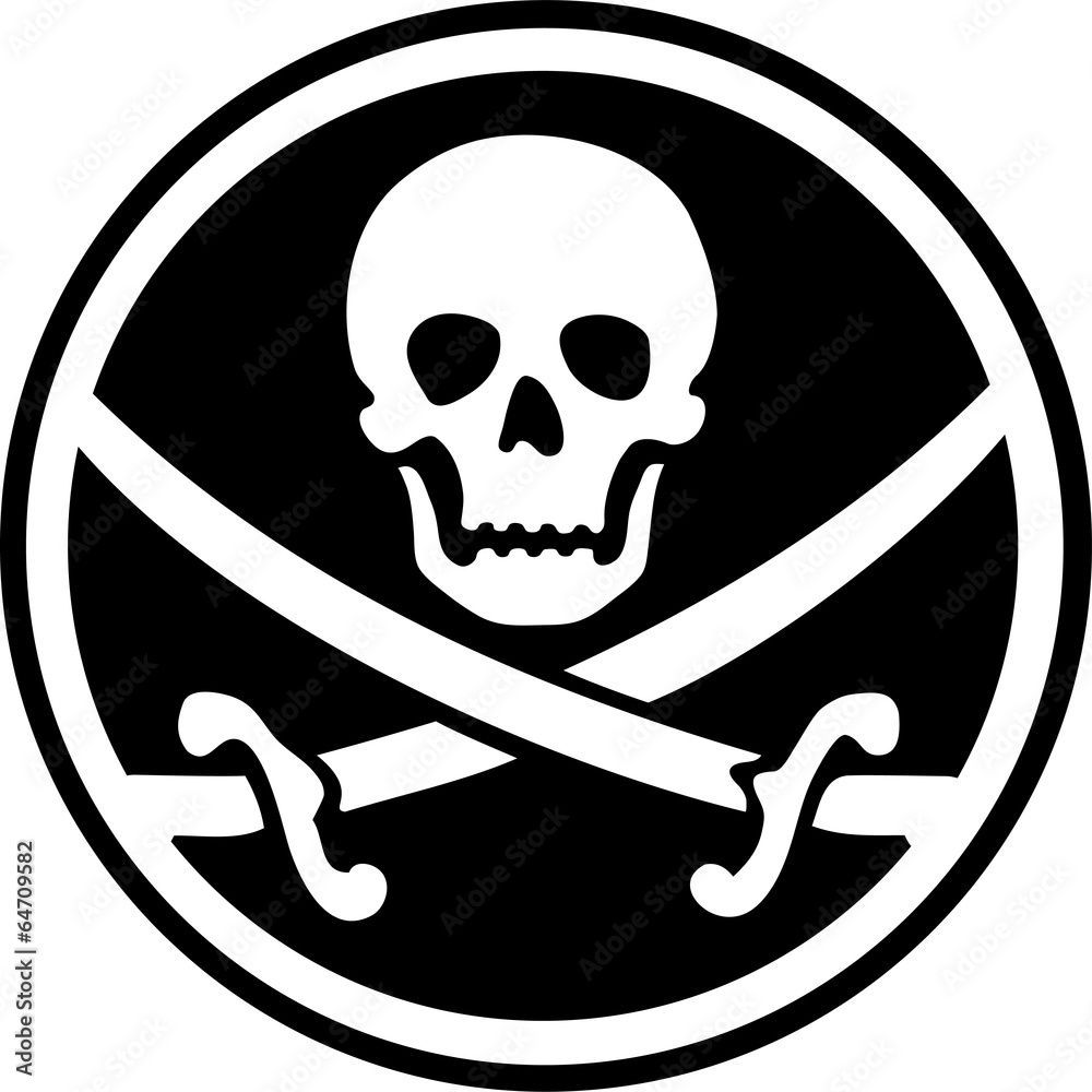 1000x1000 Totenkopf Zeichen Stock Vector