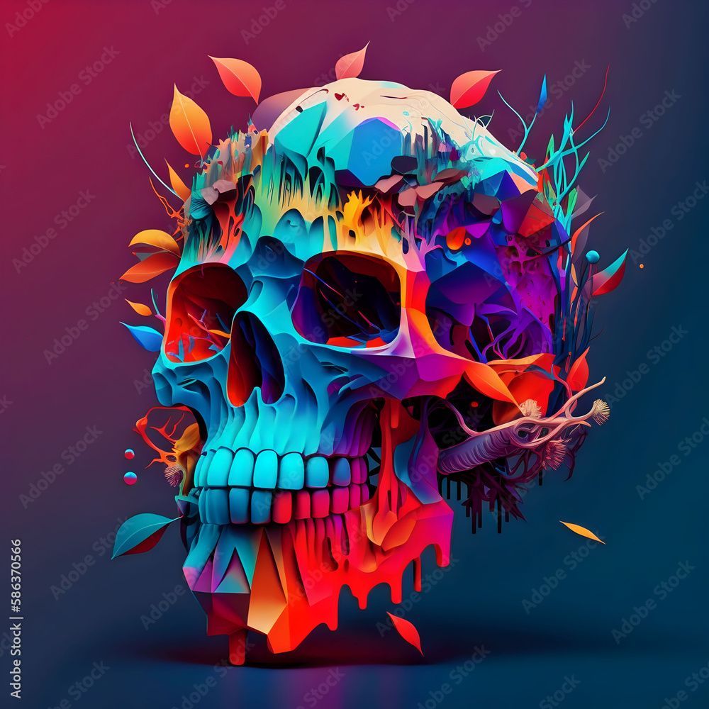 1000x1000 Skull, Totenkopf Stock Illustration