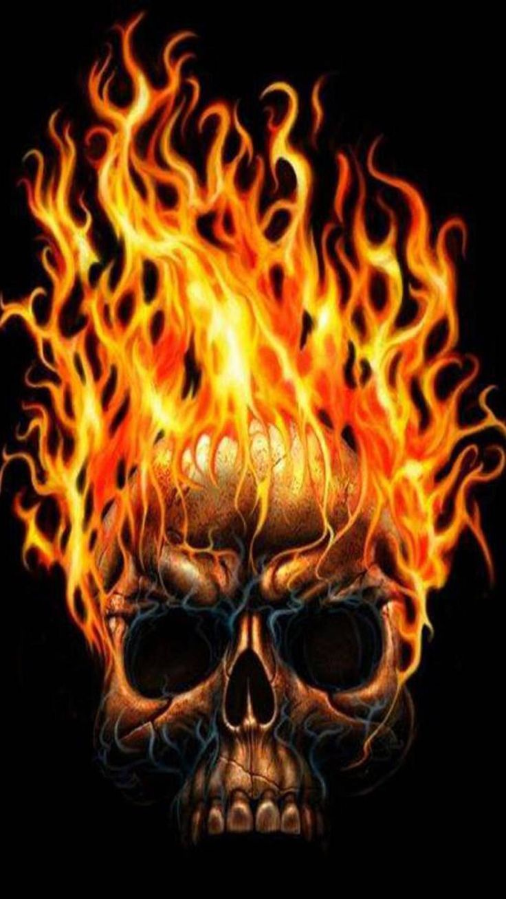 736x1308 wallpaper. Skull wallpaper, Skull art, Fire art