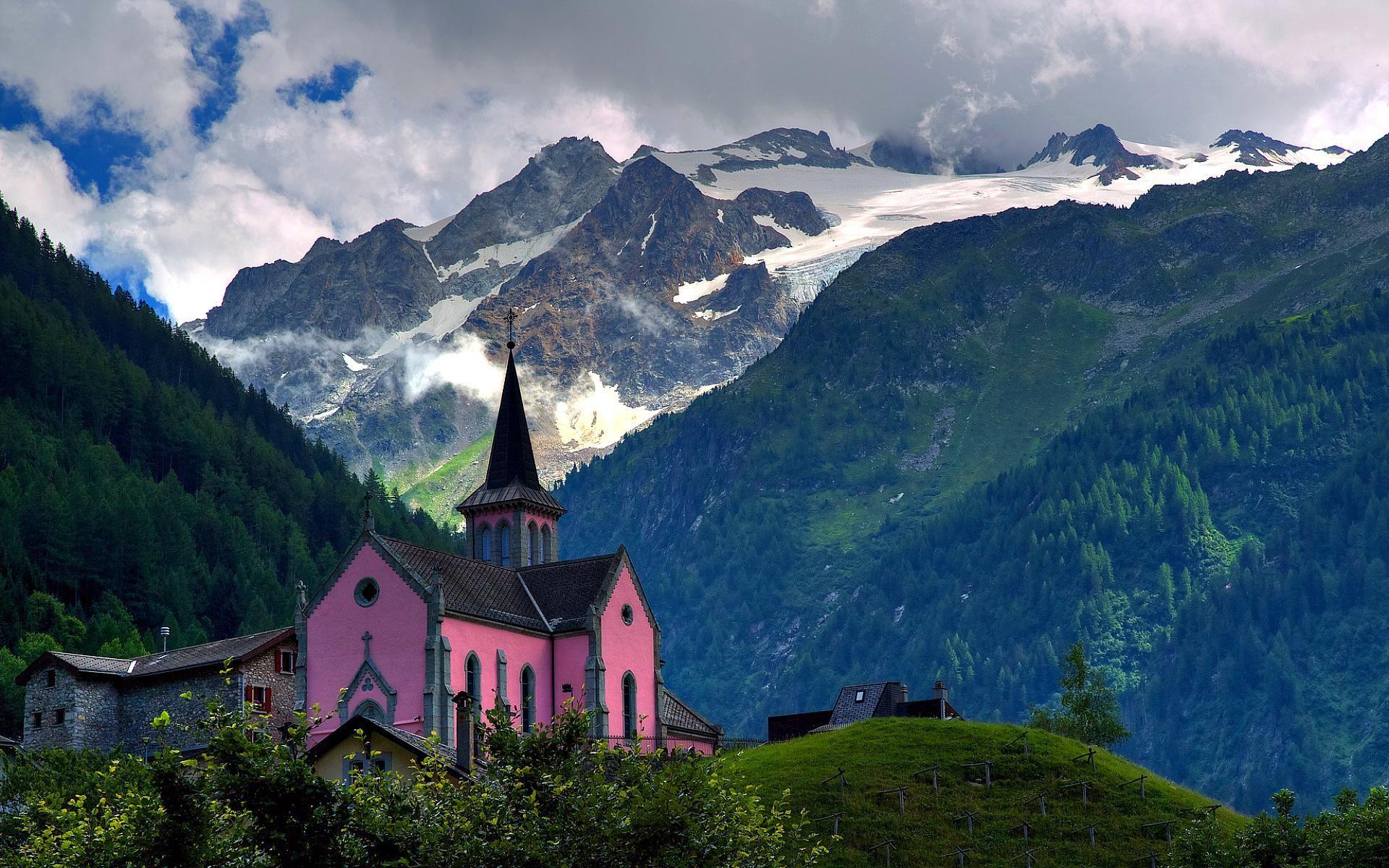 1920x1200 Nature's Wonders. Swiss alps